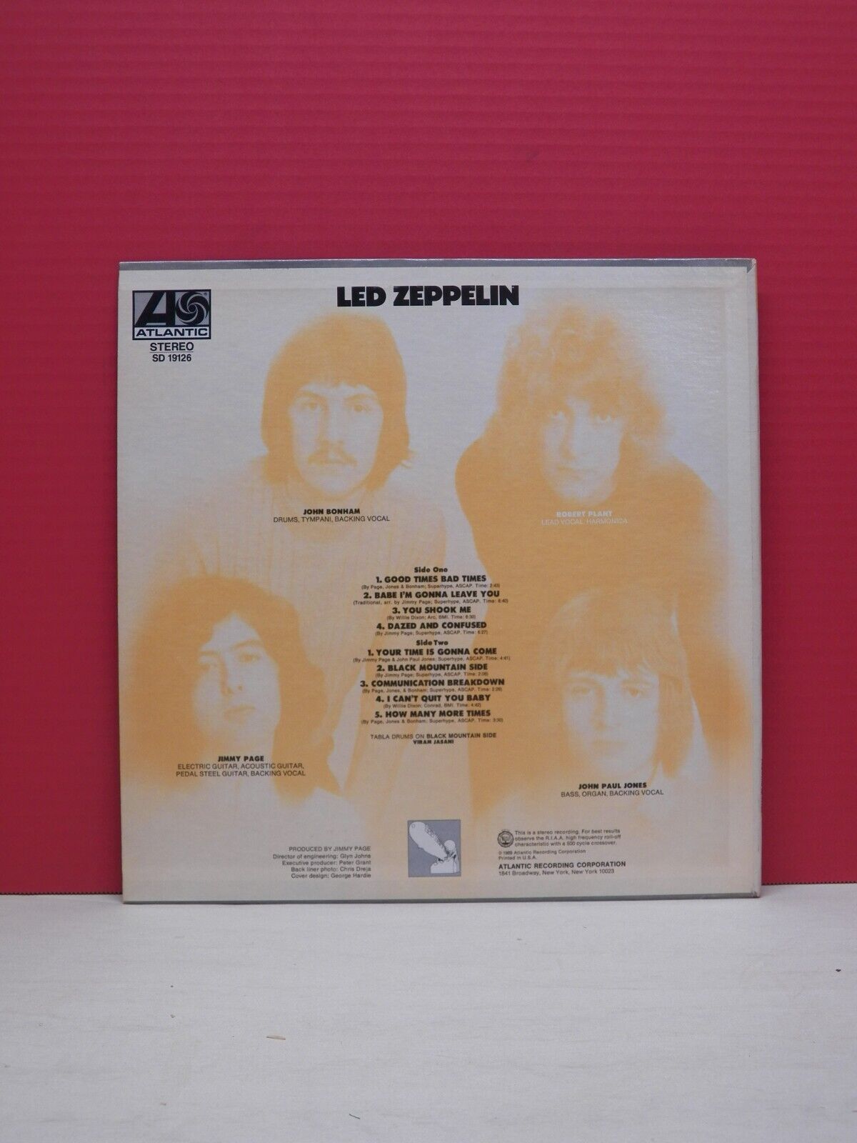 12" LP VG++/EX Led Zeppelin Led Zeppelin 1977 Atlantic Reissue SD 19126 12" LP VG++/EX Led Zeppelin Led Zeppelin 1977 Atlantic Reissue SD 19126