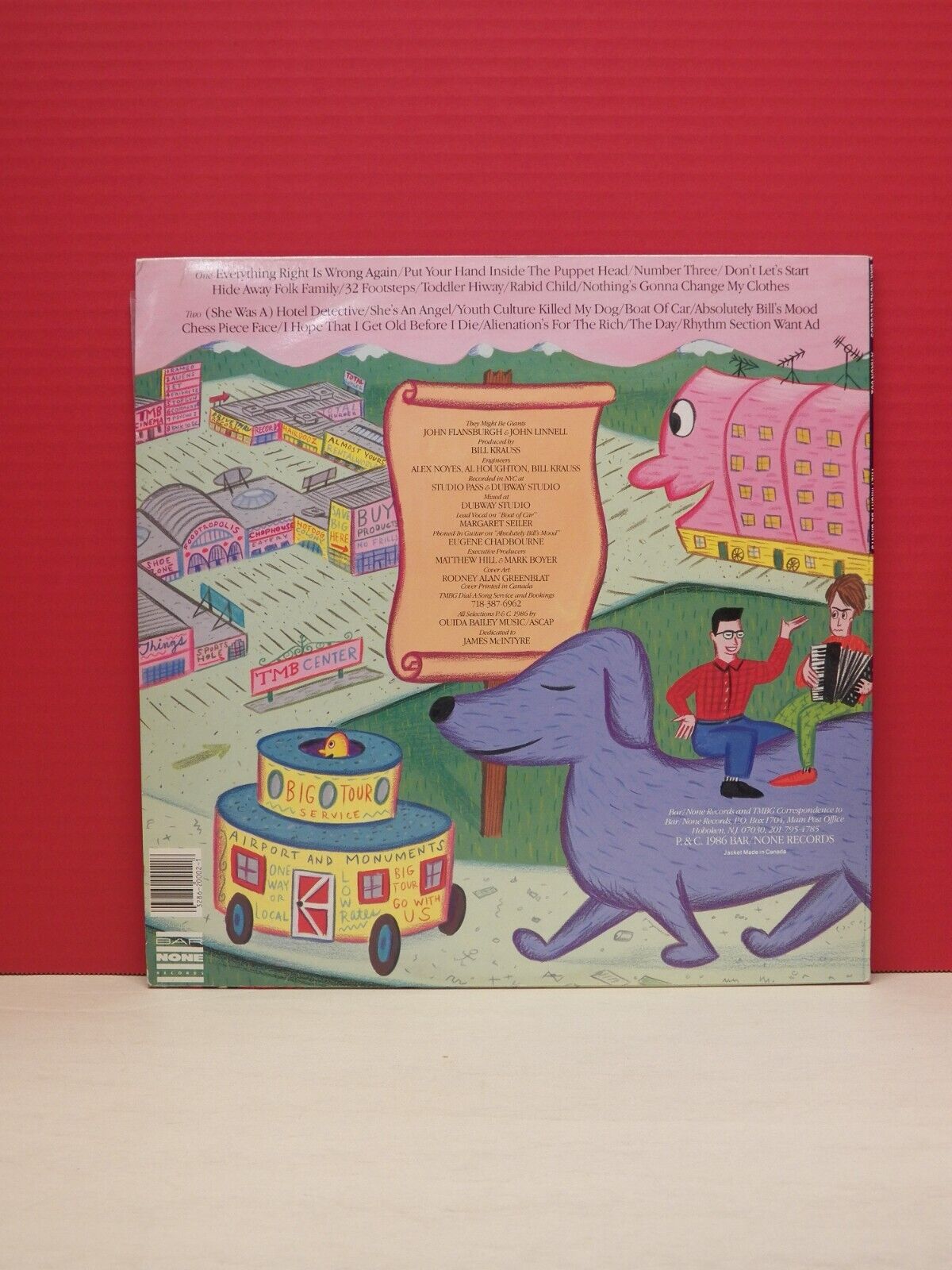 12" LP NM They Might Be Giants They Might Be Giants 1987 Bar/None A-HAON 002 12" LP NM They Might Be Giants They Might Be Giants 1987 Bar/None A-HAON 002
