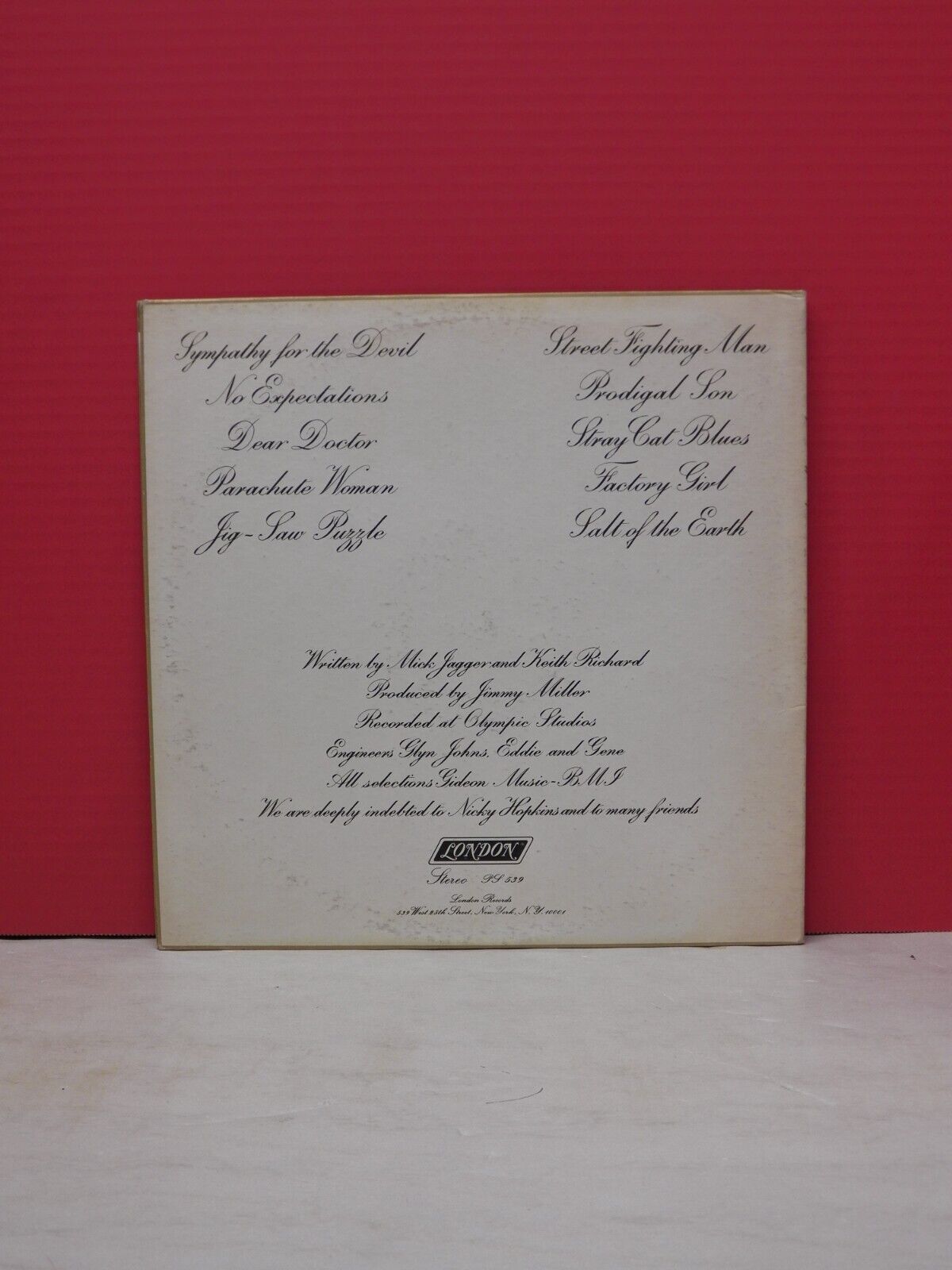 12" LP VG++/EX Rolling Stones Beggars Banquet 1968 London Bestway PS-539 12" LP VG++/EX Rolling Stones Beggars Banquet 1968 London Bestway PS-539