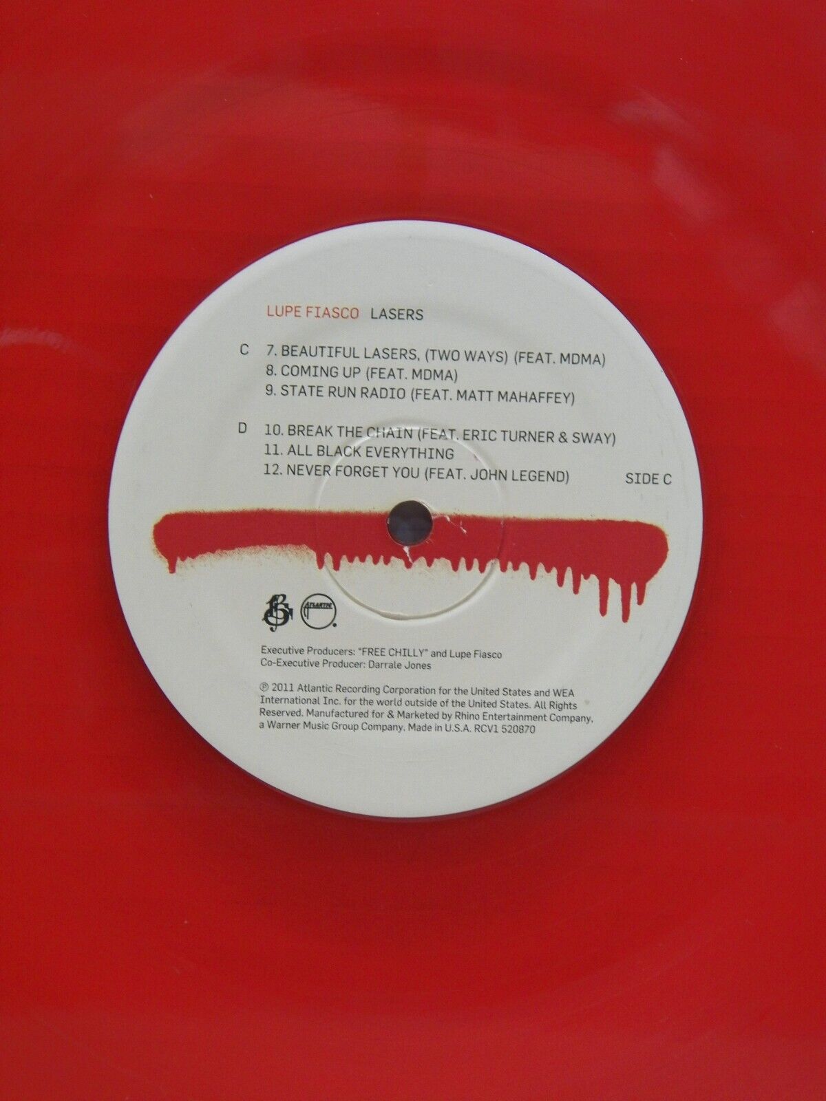 12" 2xLP EX Lupe Fiasco Lasers 2019 Atlantic Reissue Red Vinyl Parental Advisory 12" 2xLP EX Lupe Fiasco Lasers 2019 Atlantic Reissue Red Vinyl Parental Advisory