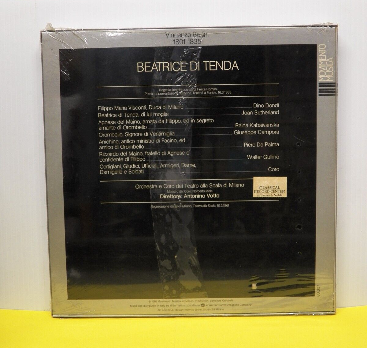 Sealed 12" 3xLP Box Set Joan Sutherland Bellini: Beatrice Di Tenda 1981 Import Sealed 12" 3xLP Box Set Joan Sutherland Bellini: Beatrice Di Tenda 1981 Import