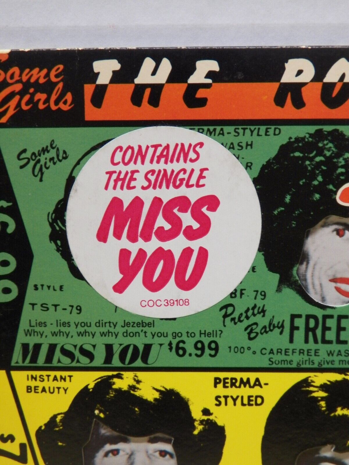 12" LP EX The Rolling Stones Some Girls 1978 Promo Bright Celeb Cover COC 39108 12" LP EX The Rolling Stones Some Girls 1978 Promo Bright Celeb Cover COC 39108