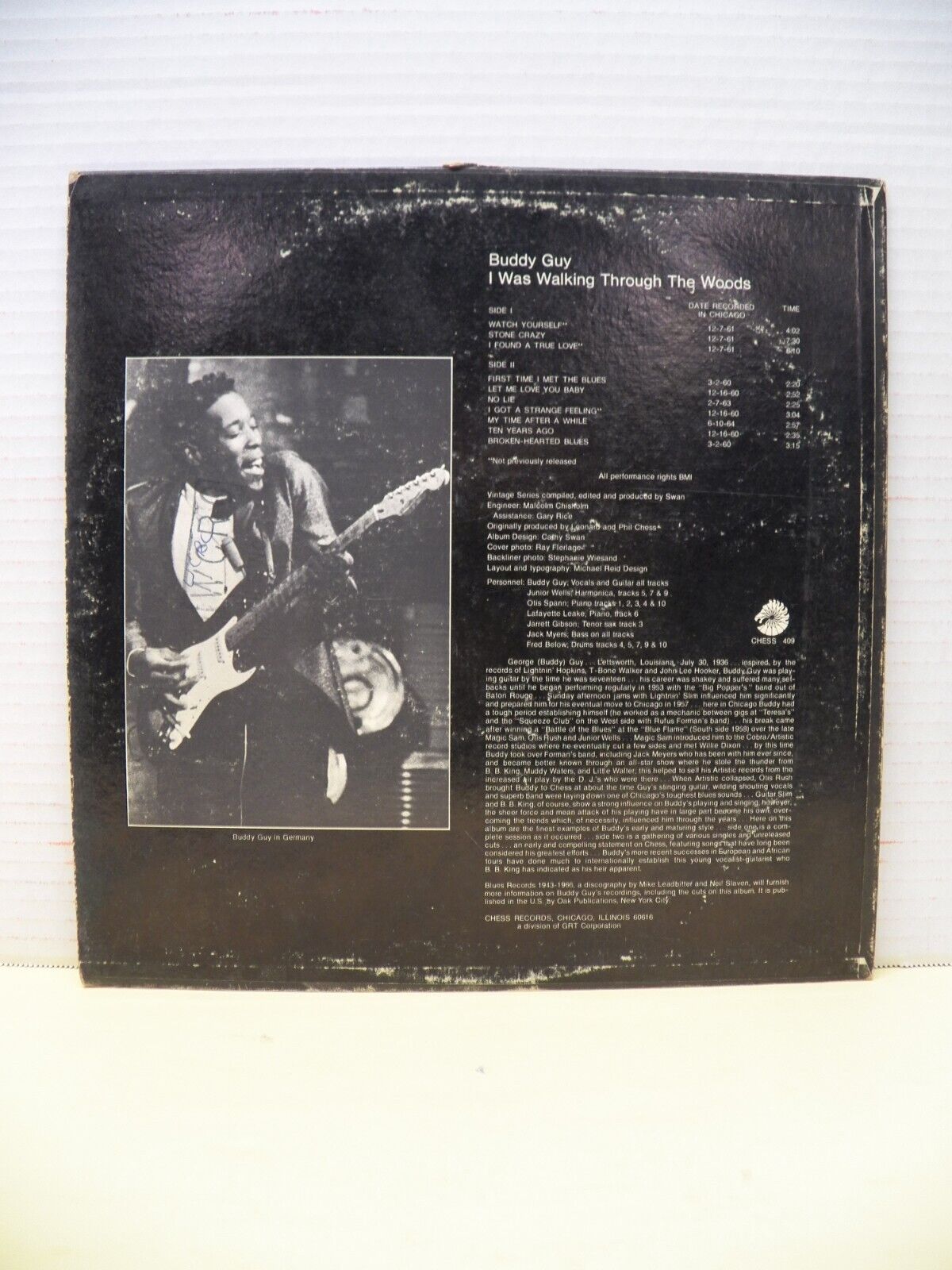 12" LP VG++/EX Buddy Guy I Was Walking Through The Woods 1970 Chess Promo 12" LP VG++/EX Buddy Guy I Was Walking Through The Woods 1970 Chess Promo