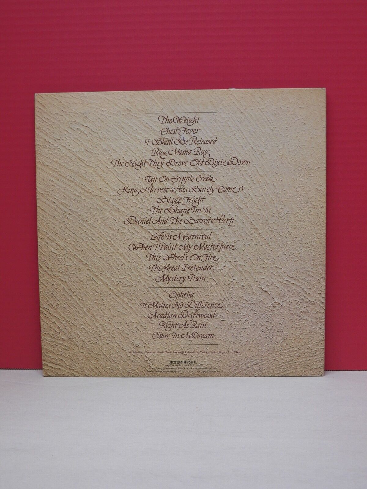 12" 2xLP VG++/EX The Band Anthology 1978 Capitol Japan Import ECS-50019 20 12" 2xLP VG++/EX The Band Anthology 1978 Capitol Japan Import ECS-50019 20