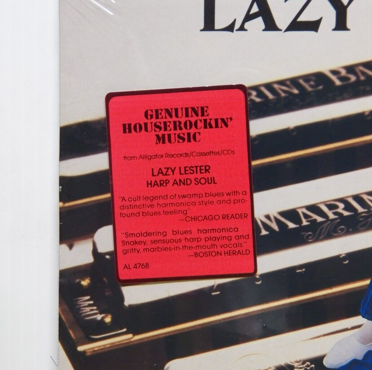 Sealed 12" LP Lazy Lester Harp & Soul 1988 Alligator Records AL 4768 Sealed 12" LP Lazy Lester Harp & Soul 1988 Alligator Records AL 4768