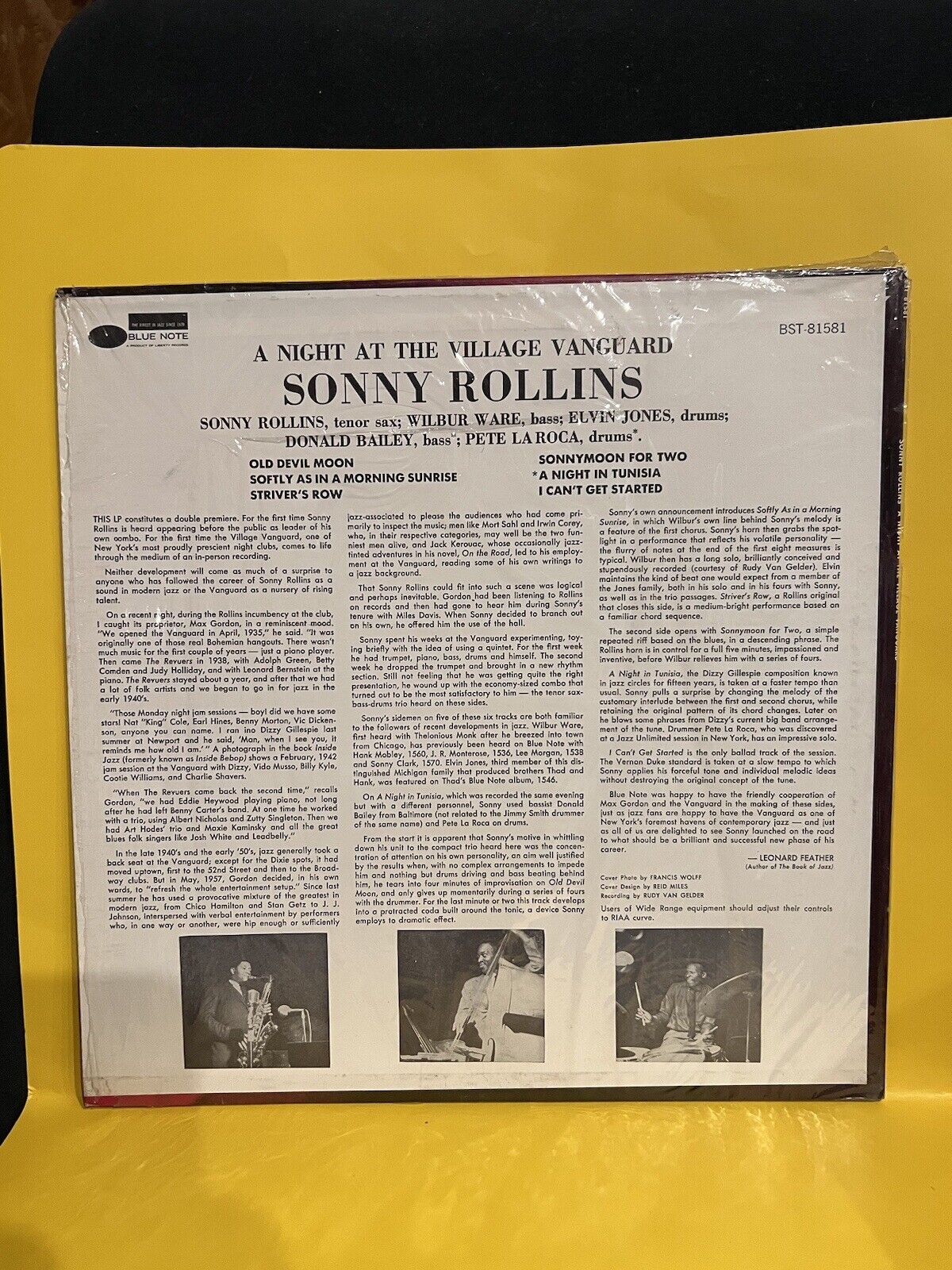 NM In Shrink Vinyl Sonny Rollins A Night at the Village Vanguard BST 81581 1967 NM In Shrink Vinyl Sonny Rollins A Night at the Village Vanguard BST 81581 1967