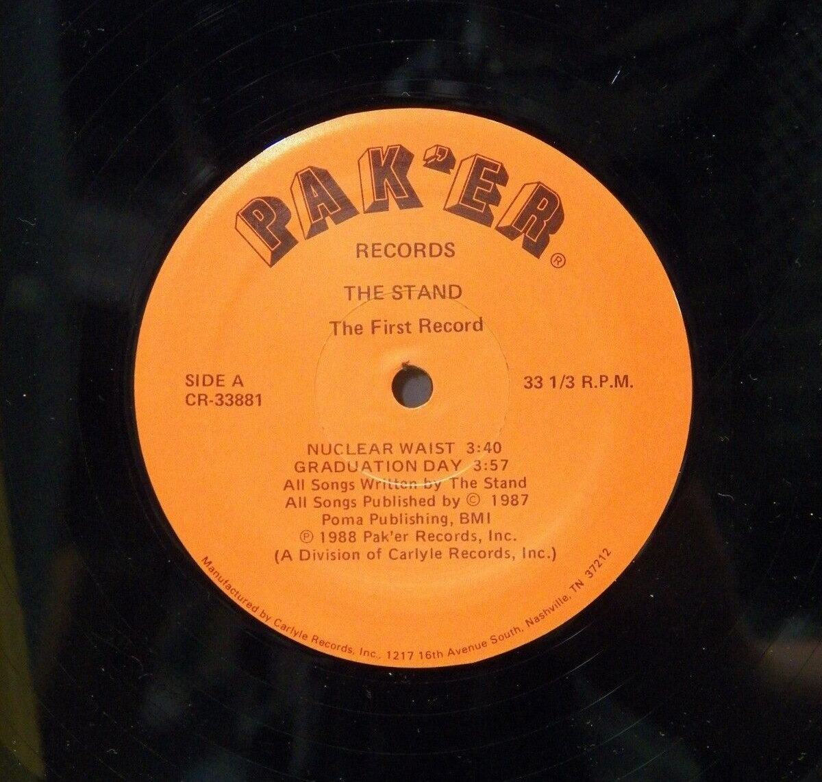 12" EP NM- The Stand The First Record 1988 Pak'er Records Autographed CR-33881 12" EP NM- The Stand The First Record 1988 Pak'er Records Autographed CR-33881