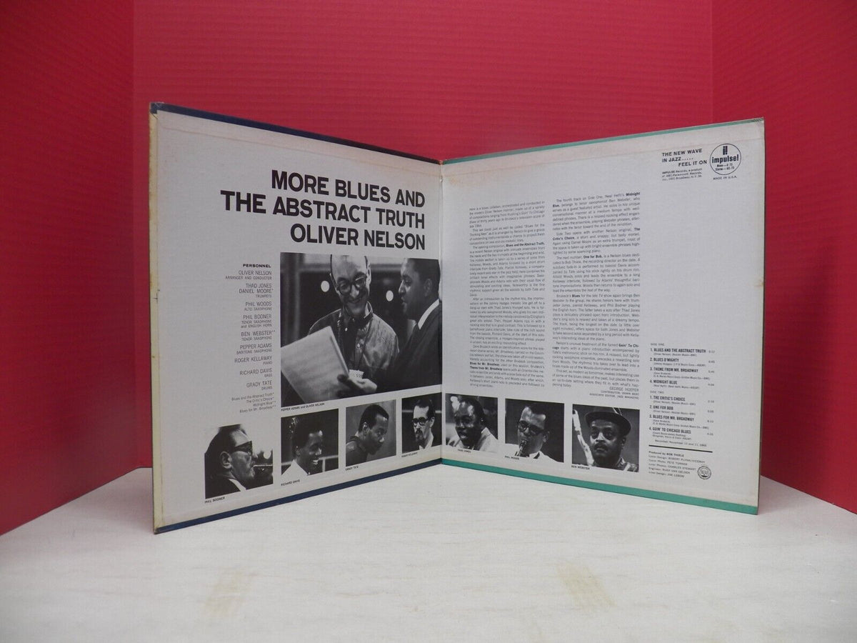 12" LP EX Oliver Nelson More Blues & The Abstract Truth Impulse Repress Mono 12" LP EX Oliver Nelson More Blues & The Abstract Truth Impulse Repress Mono