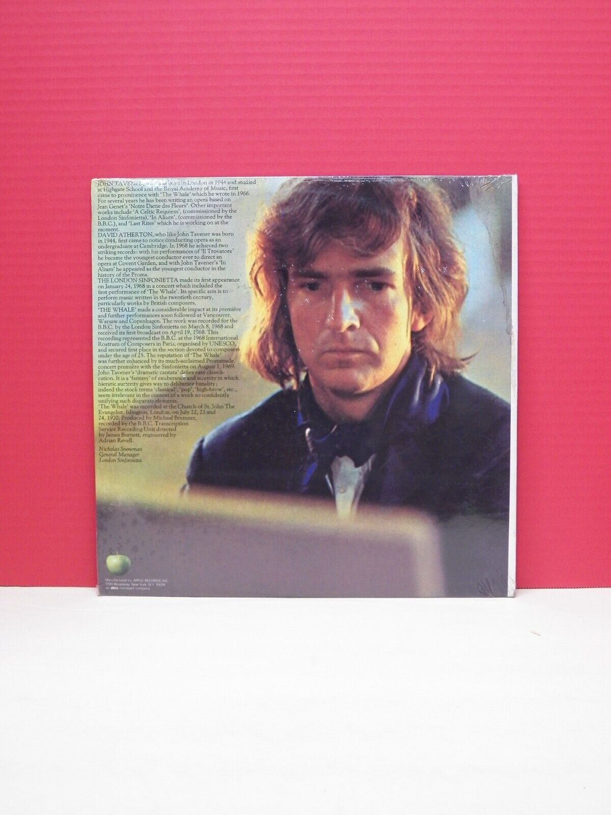 Sealed 12" LP John Tavener The Whale 1970 Apple Records SMAS-3369 Sealed 12" LP John Tavener The Whale 1970 Apple Records SMAS-3369