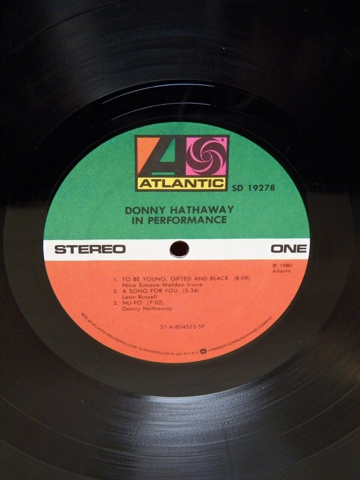 12" LP EX Donny Hathaway In Performance 1980 Atlantic SD 19278 12" LP EX Donny Hathaway In Performance 1980 Atlantic SD 19278
