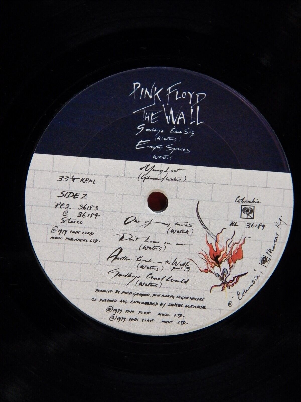 12" 2xLP EX Pink Floyd The Wall 1979 Columbia PE2 36183 12" 2xLP EX Pink Floyd The Wall 1979 Columbia PE2 36183
