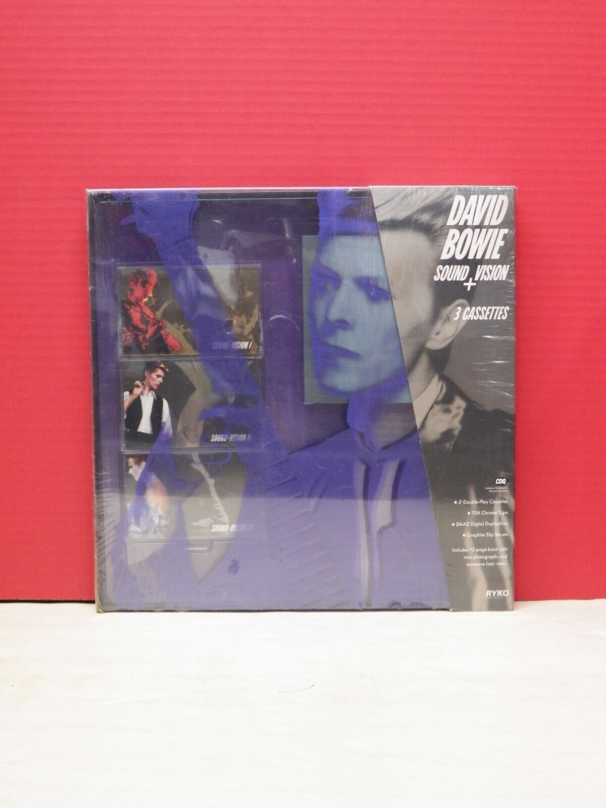 Sealed 3xCassette Box Set David Bowie Sound + Vision 1989 Ryko RACS 0120/21/22-2 Sealed 3xCassette Box Set David Bowie Sound + Vision 1989 Ryko RACS 0120/21/22-2