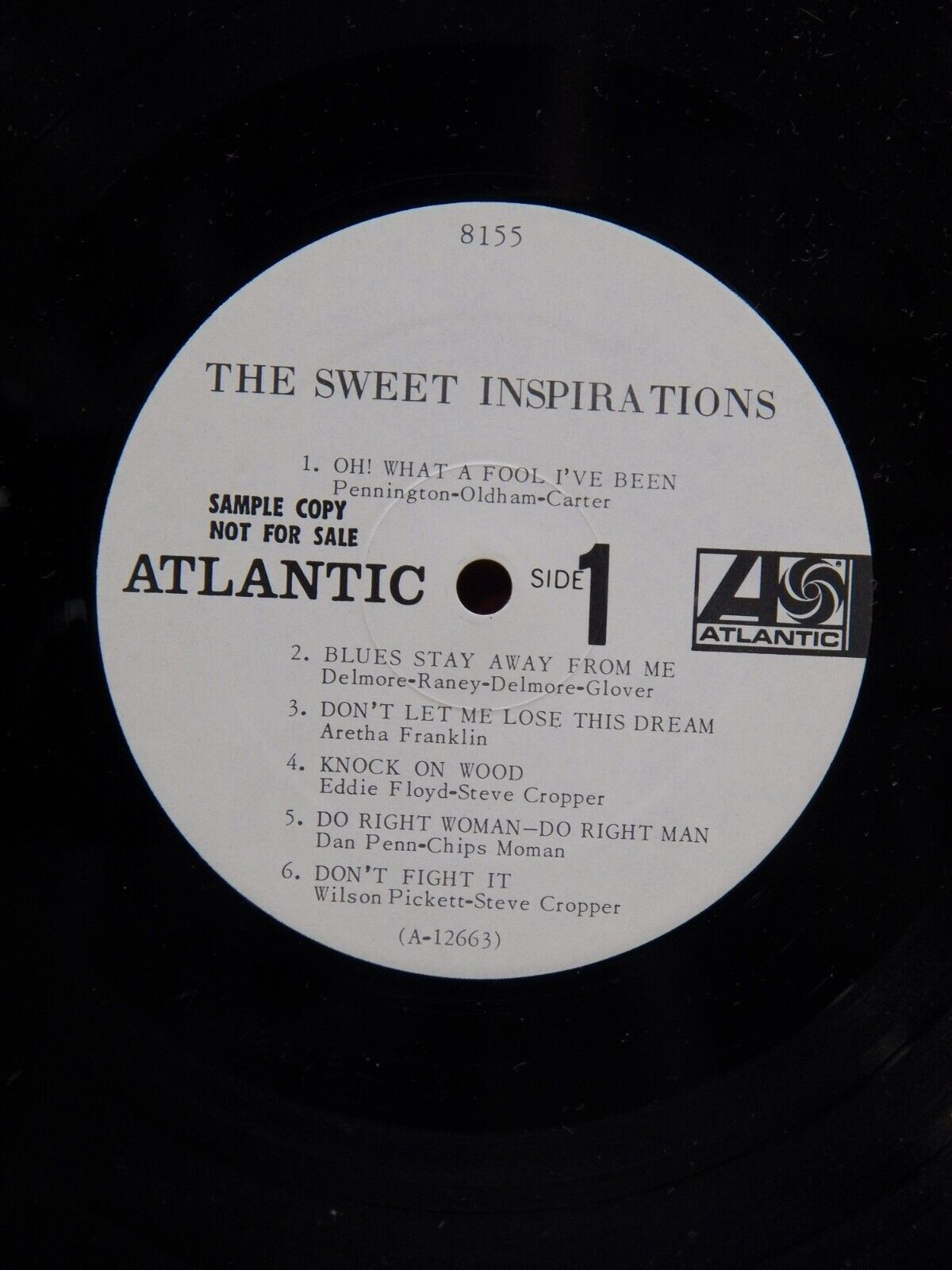 12" LP EX The Sweet Inspirations The Sweet Inspirations 1967 Atlantic Mono Promo 12" LP EX The Sweet Inspirations The Sweet Inspirations 1967 Atlantic Mono Promo