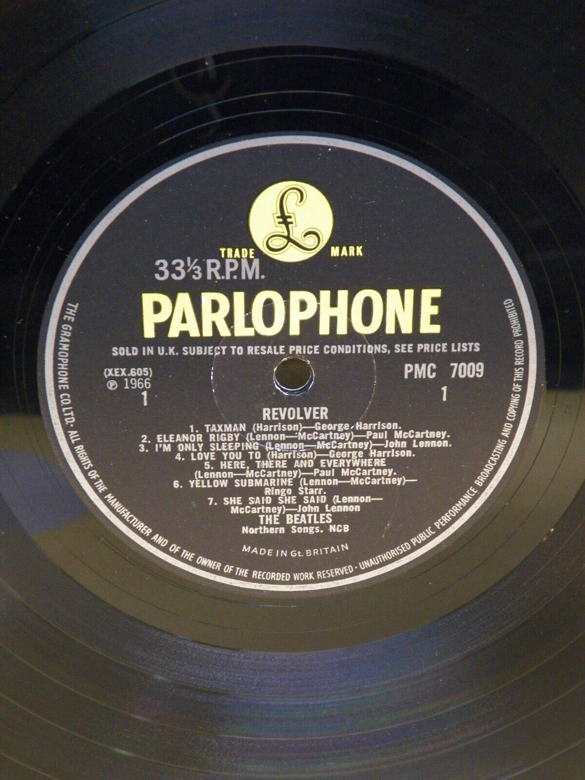 12" LP VG+ The Beatles Revolver 1966 Parlophone Promo UK Import Mono G+L Cover 12" LP VG+ The Beatles Revolver 1966 Parlophone Promo UK Import Mono G+L Cover