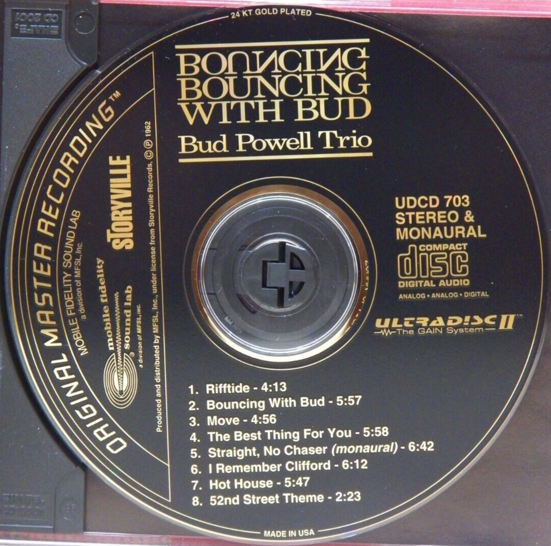 CD Bud Powell Trio Bouncing With Bud 1997 Mobile Fidelity Sound Lab Reissue CD Bud Powell Trio Bouncing With Bud 1997 Mobile Fidelity Sound Lab Reissue