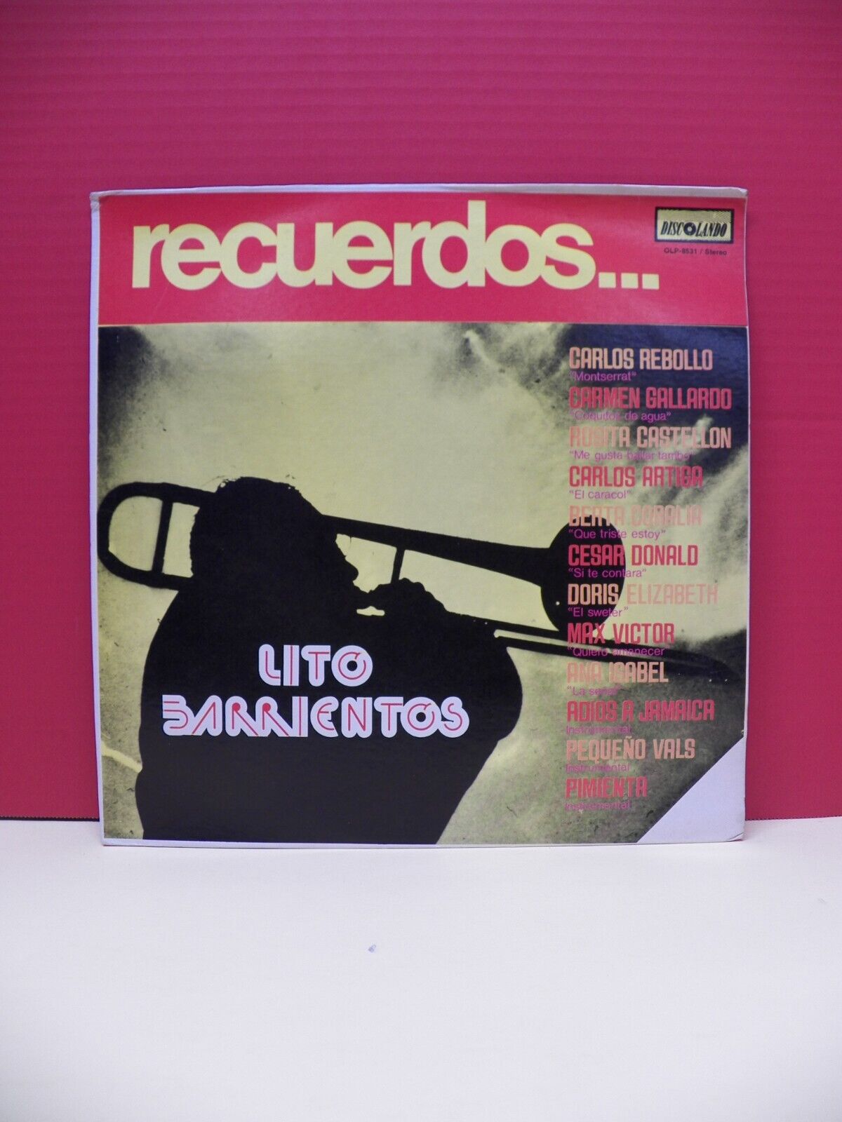12" LP VG++/EX Lito Barrientos Recuerdos... Discolando Stereo OLP-8531 12" LP VG++/EX Lito Barrientos Recuerdos... Discolando Stereo OLP-8531