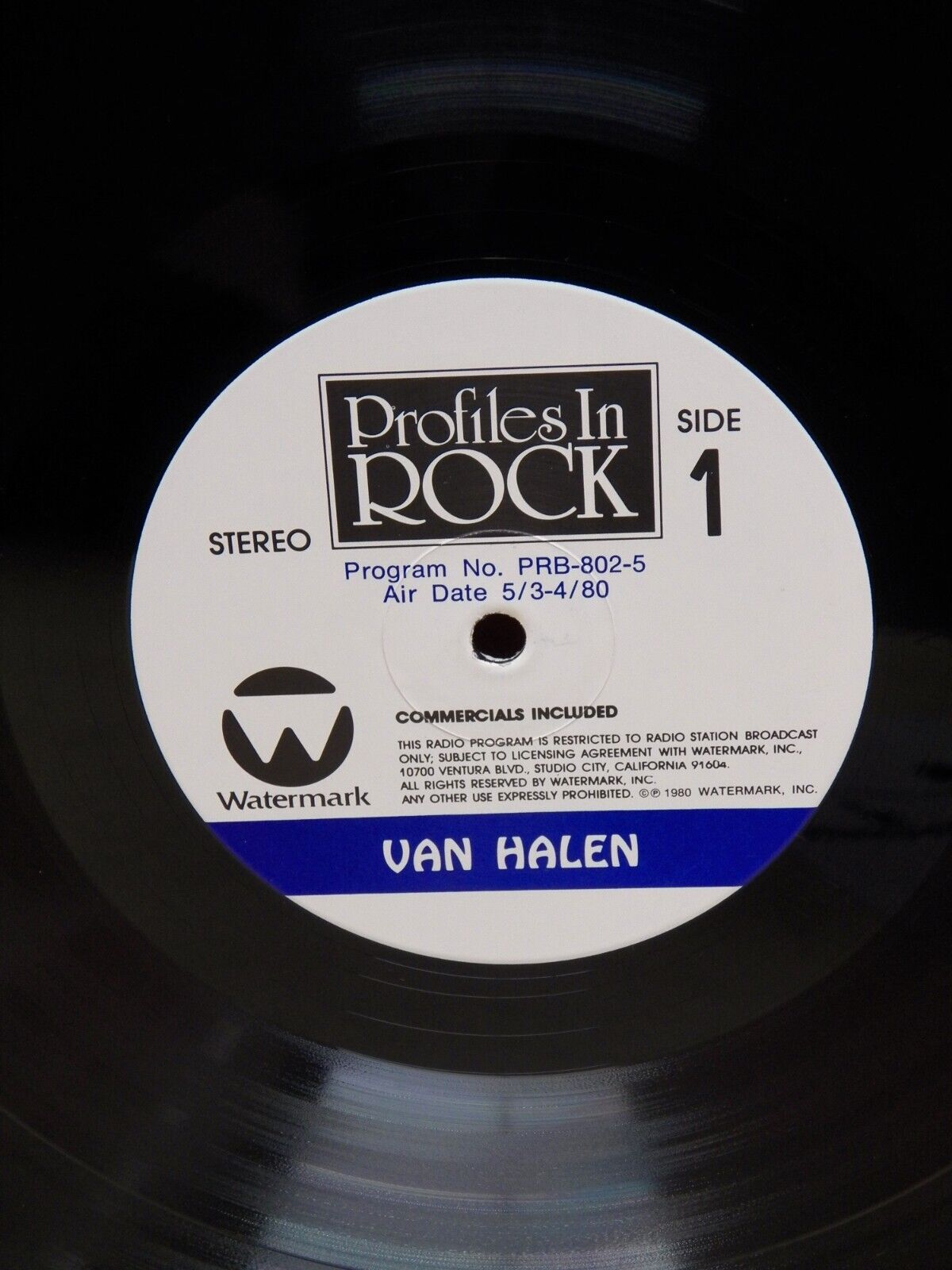12" LP VG++/EX Van Halen Profiles In Rock 1980 Watermark Stereo Radio Program 12" LP VG++/EX Van Halen Profiles In Rock 1980 Watermark Stereo Radio Program