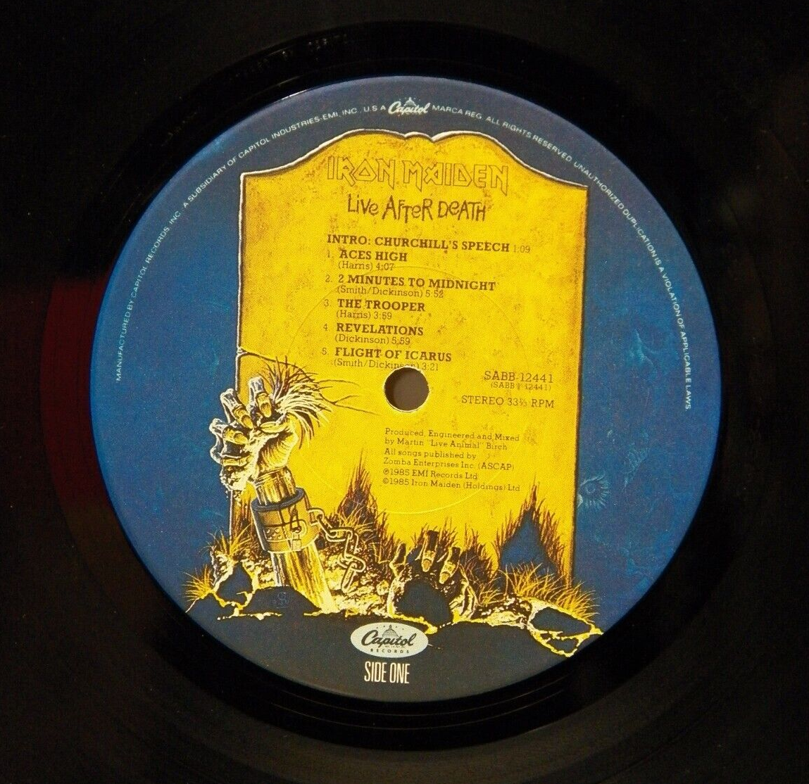 12" 2xLP EX Iron Maiden Live After Death 1985 Capitol Records SABB-12441 12" 2xLP EX Iron Maiden Live After Death 1985 Capitol Records SABB-12441