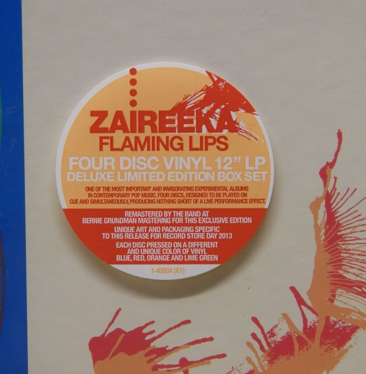 12" 4xLP Box Set Flaming Lips Zaireeka 2013 RSD Deluxe Ltd Ed Remastered Colored 12" 4xLP Box Set Flaming Lips Zaireeka 2013 RSD Deluxe Ltd Ed Remastered Colored