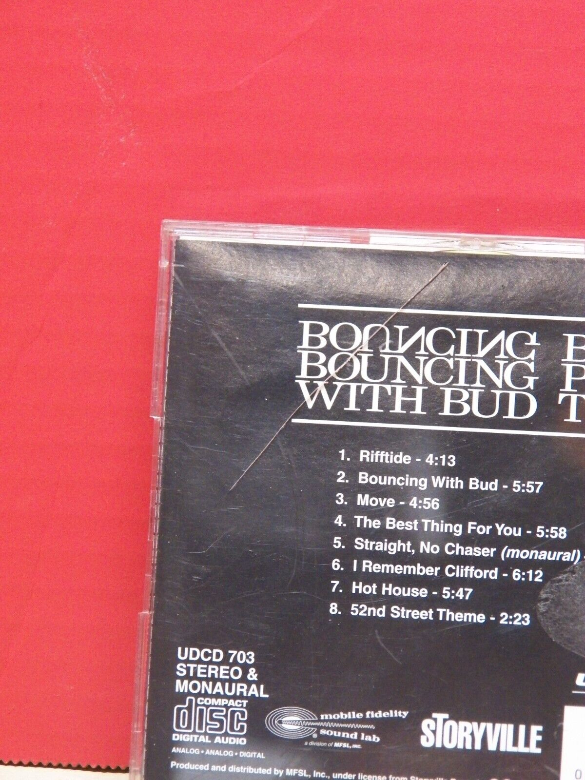 CD Bud Powell Trio Bouncing With Bud 1997 Mobile Fidelity Sound Lab Reissue CD Bud Powell Trio Bouncing With Bud 1997 Mobile Fidelity Sound Lab Reissue