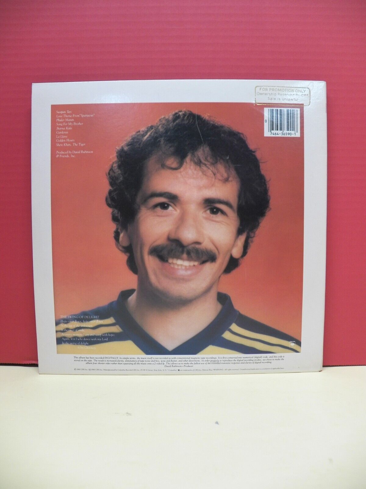 12" 2xLP EX Devadip Carlos Santana The Swing Of Delight 1980 Columbia Promo 12" 2xLP EX Devadip Carlos Santana The Swing Of Delight 1980 Columbia Promo