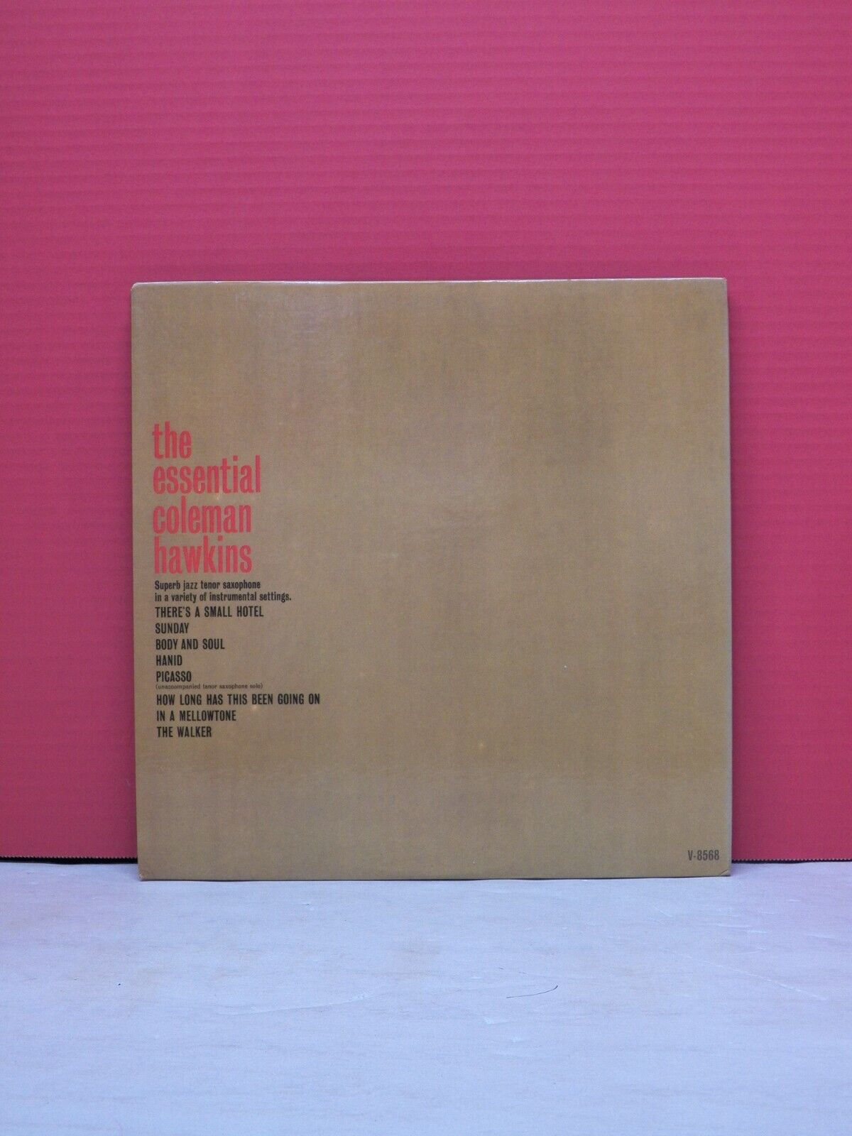 12" LP EX Coleman Hawkins The Essential Coleman Hawkins 1964 Verve Mono Promo 12" LP EX Coleman Hawkins The Essential Coleman Hawkins 1964 Verve Mono Promo