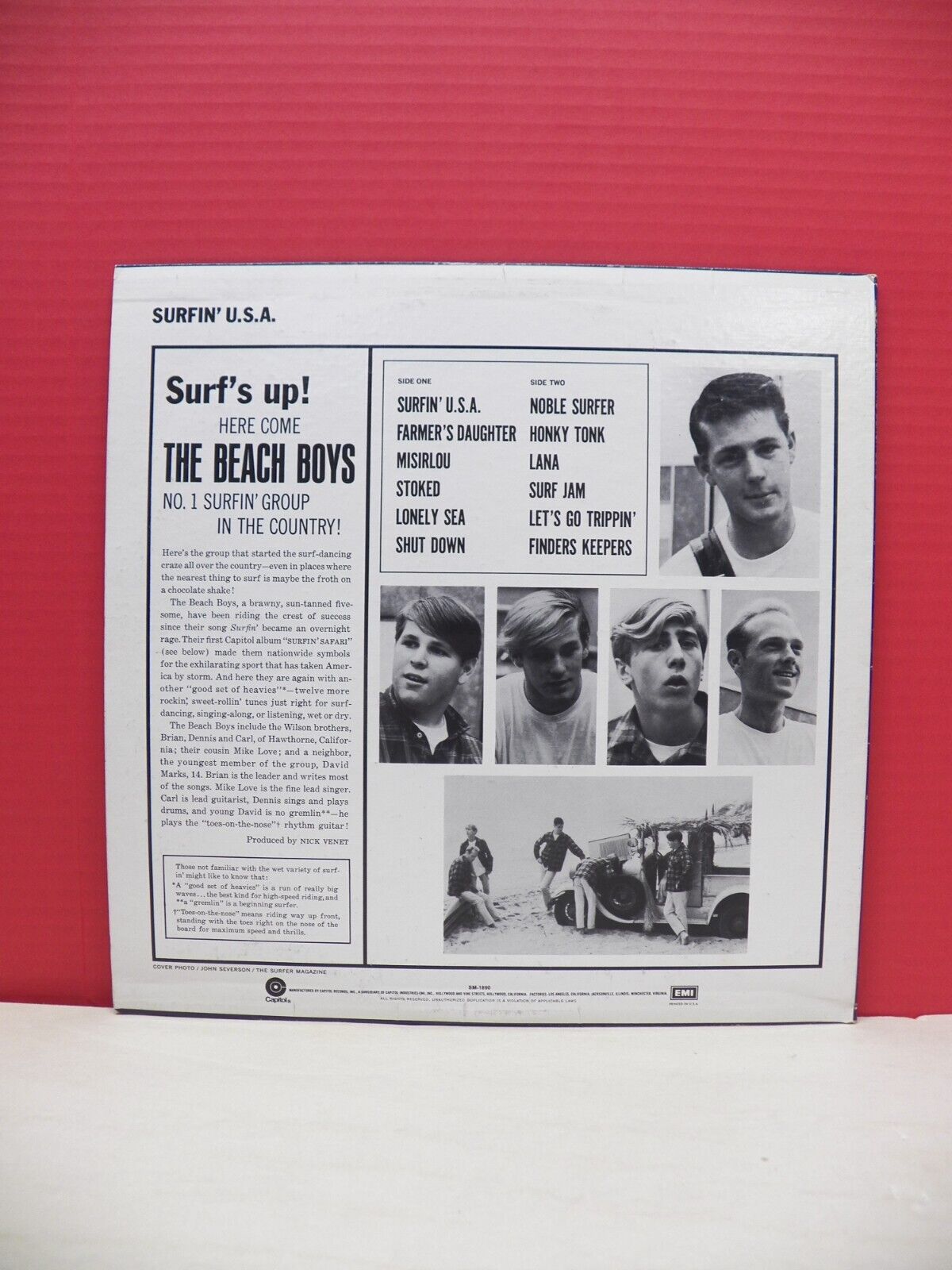 12" LP EX The Beach Boys Surfin' U.S.A. 1976 Capitol Reissue SM-1890 12" LP EX The Beach Boys Surfin' U.S.A. 1976 Capitol Reissue SM-1890