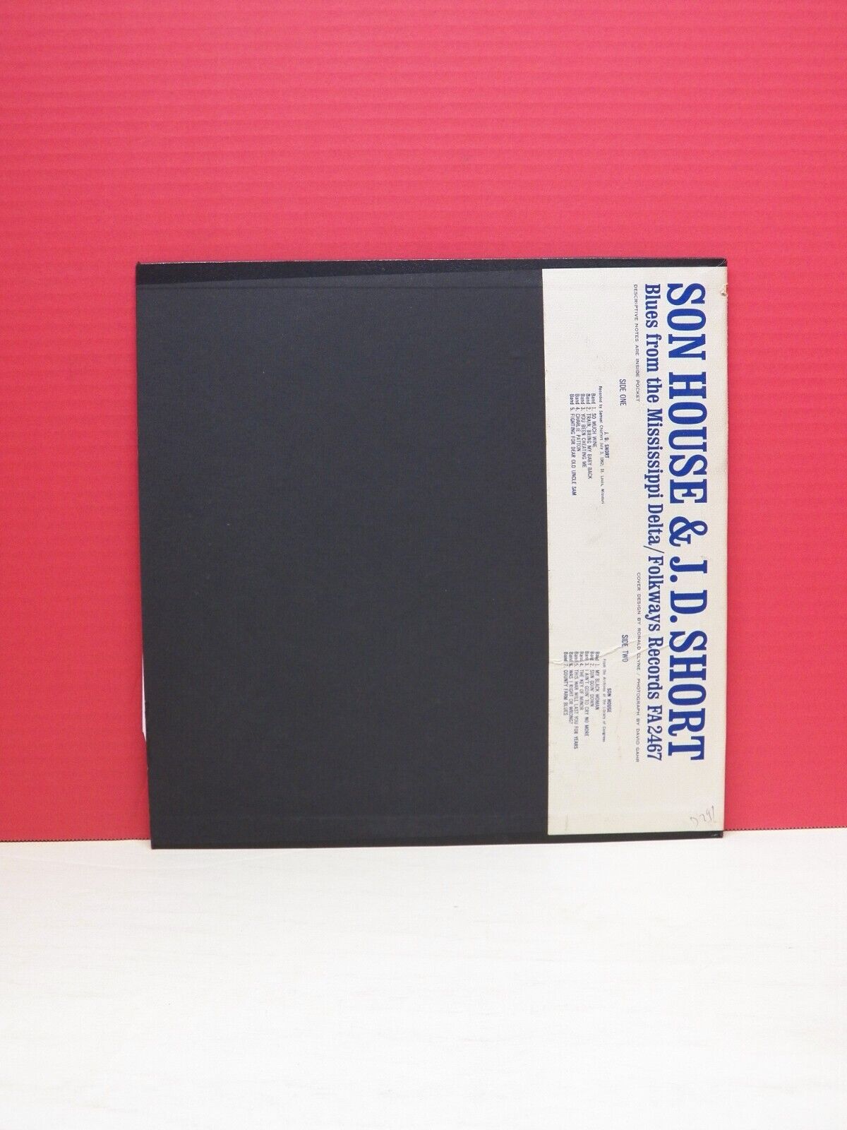 12" LP VG+ Son House & J.D. Short Blues From The Mississippi Delta 1963 Folkways 12" LP VG+ Son House & J.D. Short Blues From The Mississippi Delta 1963 Folkways