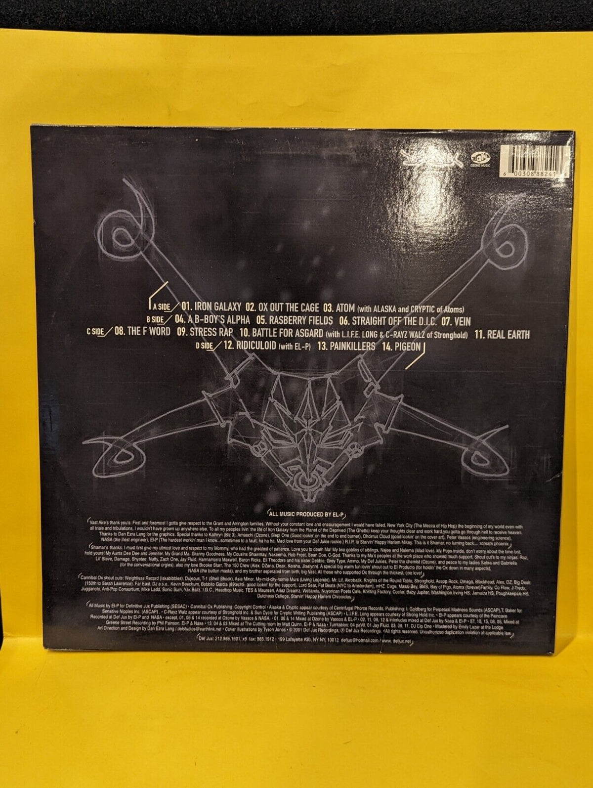 Cannibal Ox The Cold Vein 2001 1st press US very rare rap record hip-hop LP Cannibal Ox The Cold Vein 2001 1st press US very rare rap record hip-hop LP