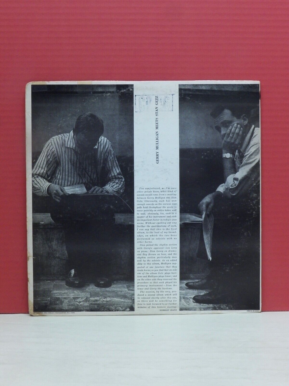 12" LP EX Mulligan/Getz Gerry Mulligan Meets Stan Getz 1962 Verve Reissue Mono 12" LP EX Mulligan/Getz Gerry Mulligan Meets Stan Getz 1962 Verve Reissue Mono