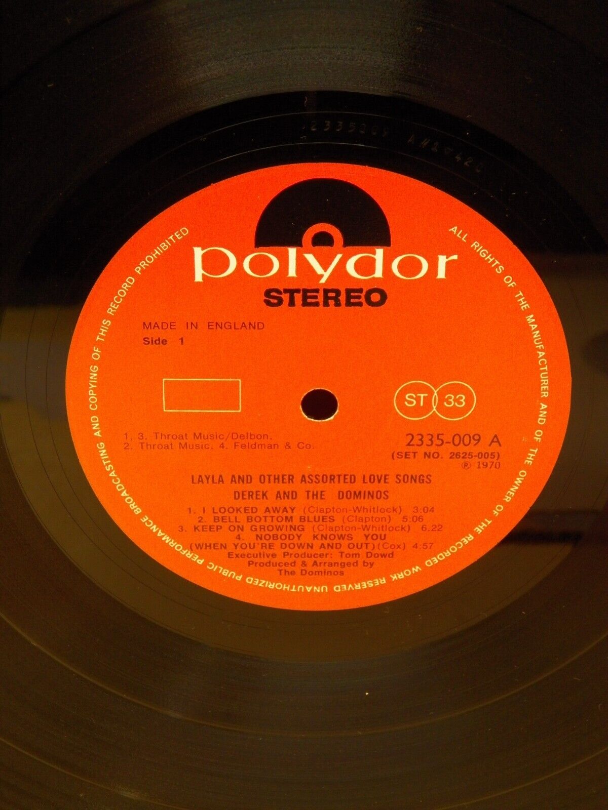 12" 2xLP EX Derek & The Dominos Layla 1970 Polydor UK Import 2625 005 12" 2xLP EX Derek & The Dominos Layla 1970 Polydor UK Import 2625 005