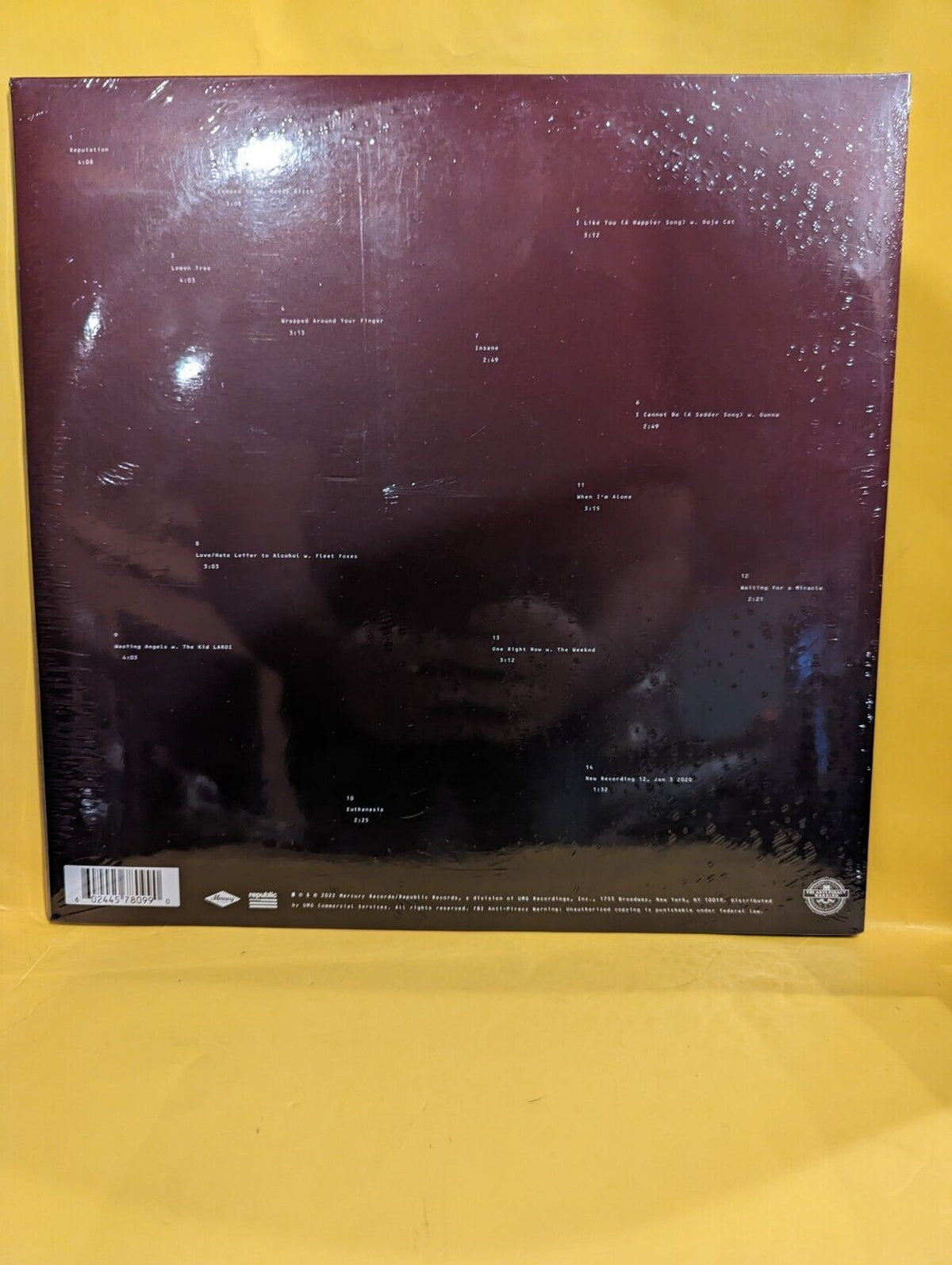 Post Malone - Twelve Carat Toothache Limited Edition Opaque Red Color Vinyl 2 LP Post Malone - Twelve Carat Toothache Limited Edition Opaque Red Color Vinyl 2 LP