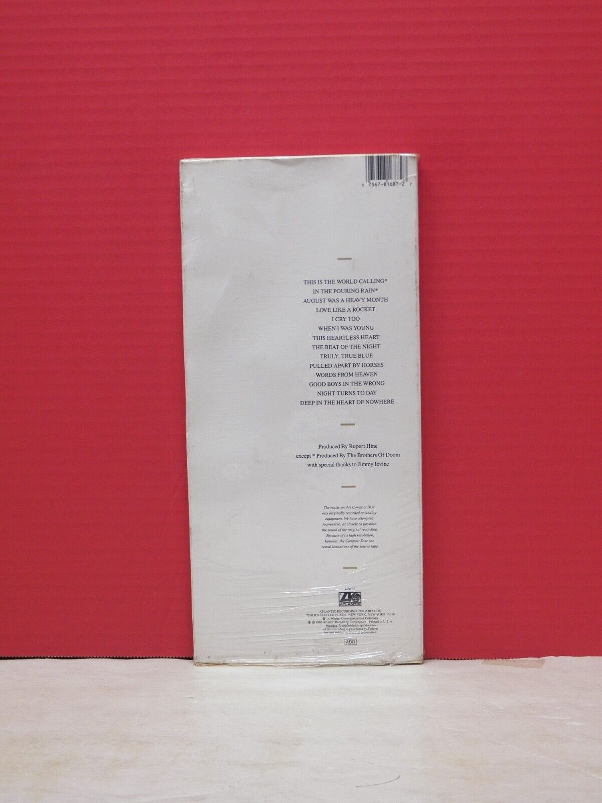 Sealed CD Longbox Bob Geldof Deep In The Heart Of Nowhere 1986 Atlantic 81687-2 Sealed CD Longbox Bob Geldof Deep In The Heart Of Nowhere 1986 Atlantic 81687-2