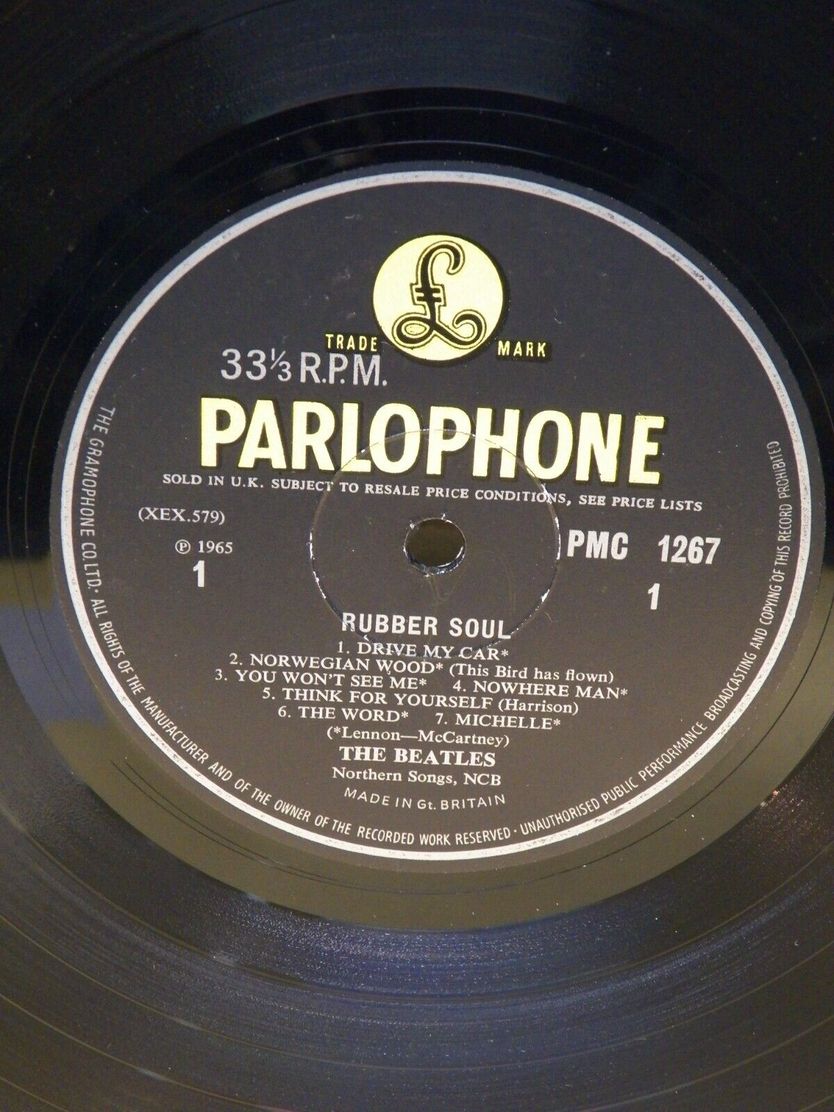 12" LP VG++/EX The Beatles Rubber Soul 1965 UK Import Mono 2nd Press Roman Font 12" LP VG++/EX The Beatles Rubber Soul 1965 UK Import Mono 2nd Press Roman Font