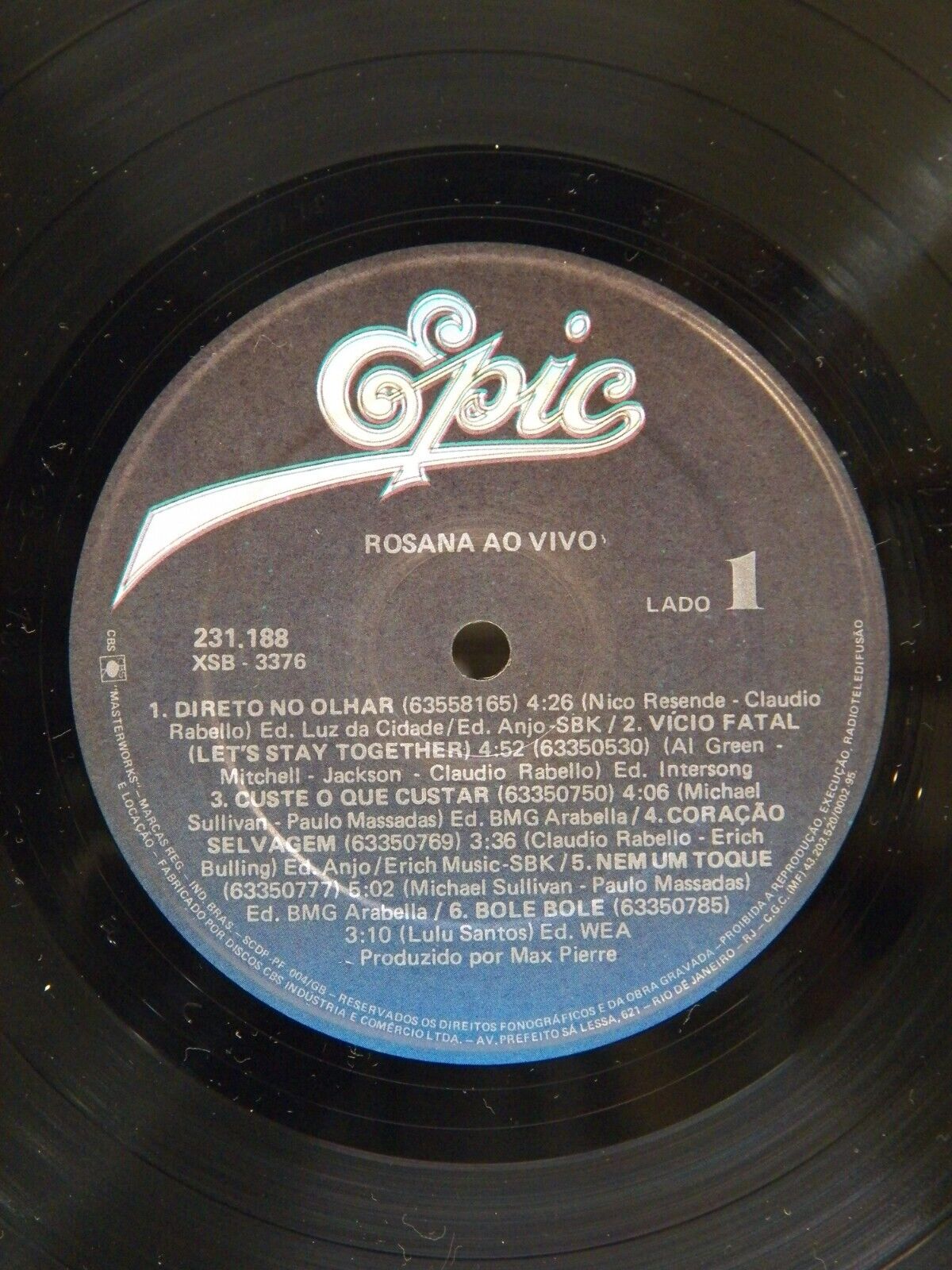 12" LP M- Rosana Rosana Ao Vivo 1988 Epic Reissue Brazil Import 231.188 12" LP M- Rosana Rosana Ao Vivo 1988 Epic Reissue Brazil Import 231.188