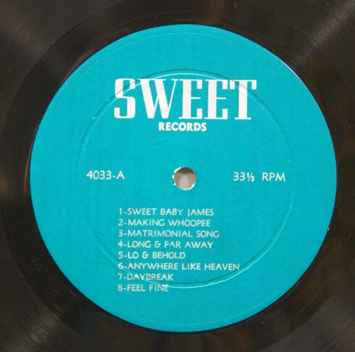 12" LP EX James Taylor Live New York-Nov. 1972 1973 White Cover Folks/Sweet 4033 12" LP EX James Taylor Live New York-Nov. 1972 1973 White Cover Folks/Sweet 4033