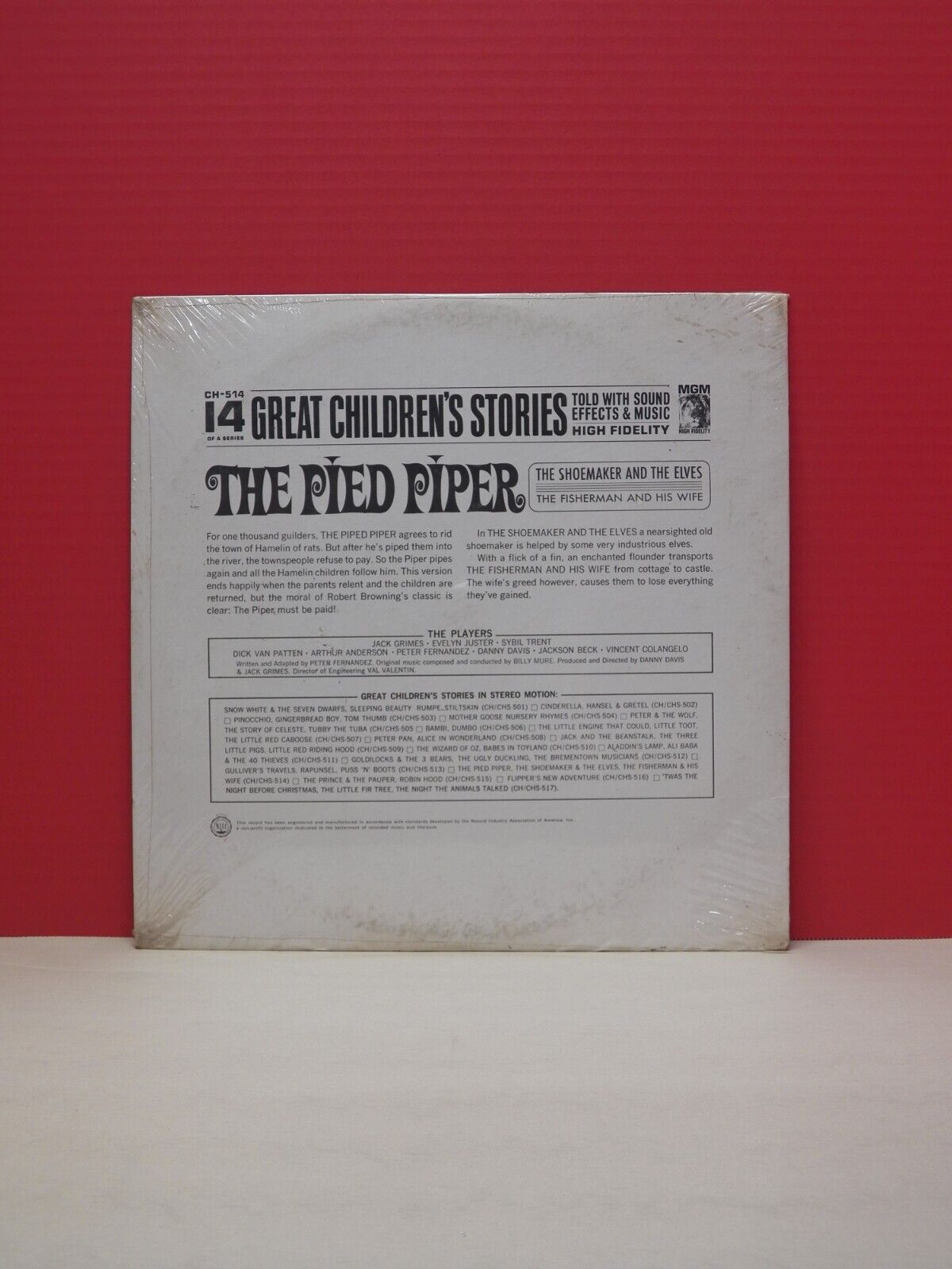 Sealed 12" LP Various Artists The Pied Piper 1964 MGM Records Mono CH-514 Sealed 12" LP Various Artists The Pied Piper 1964 MGM Records Mono CH-514