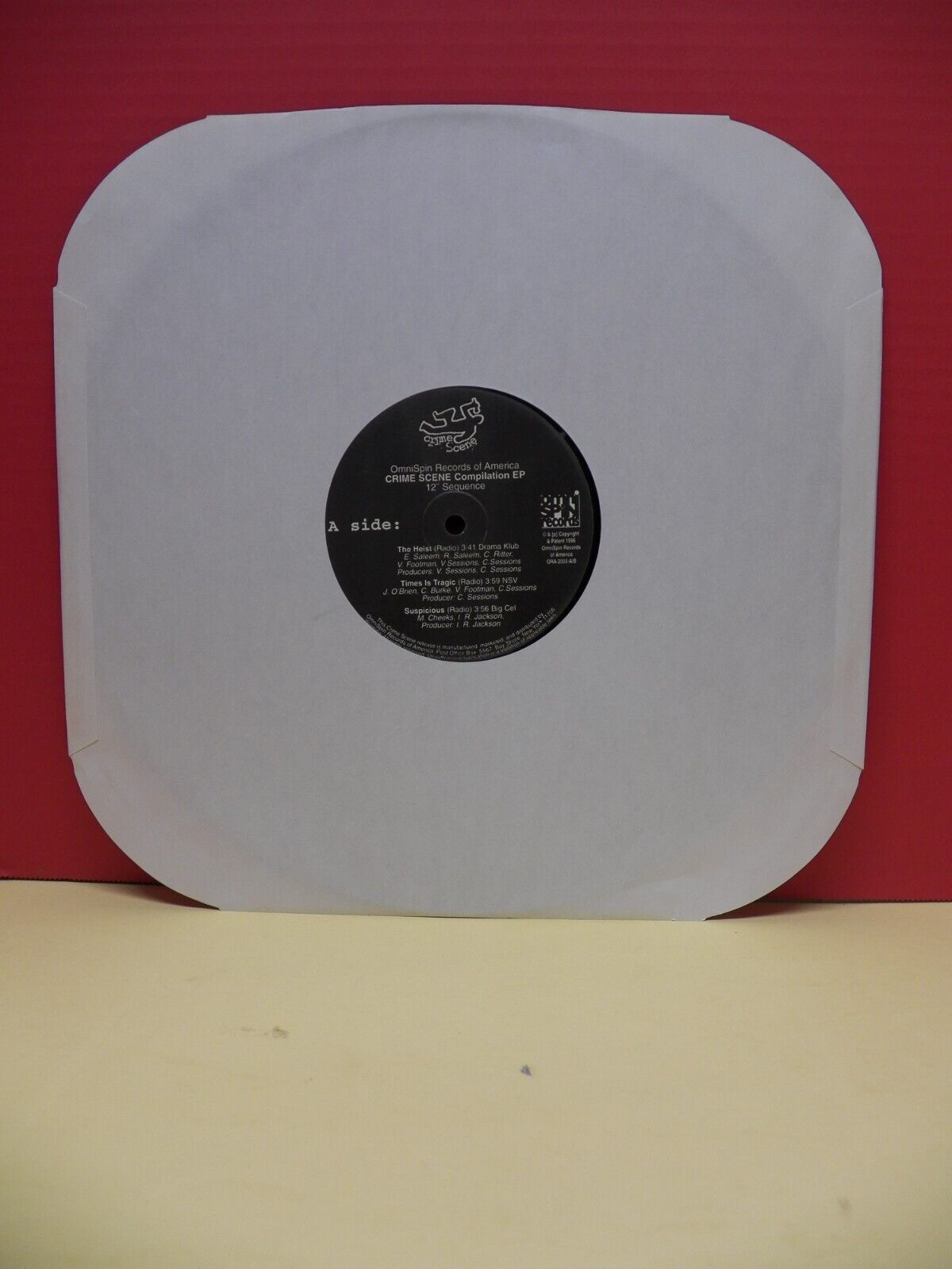 12" EP VG++/EX Crime Scene Compilation EP 1996 OmniSpin Records ORA-2000 12" EP VG++/EX Crime Scene Compilation EP 1996 OmniSpin Records ORA-2000