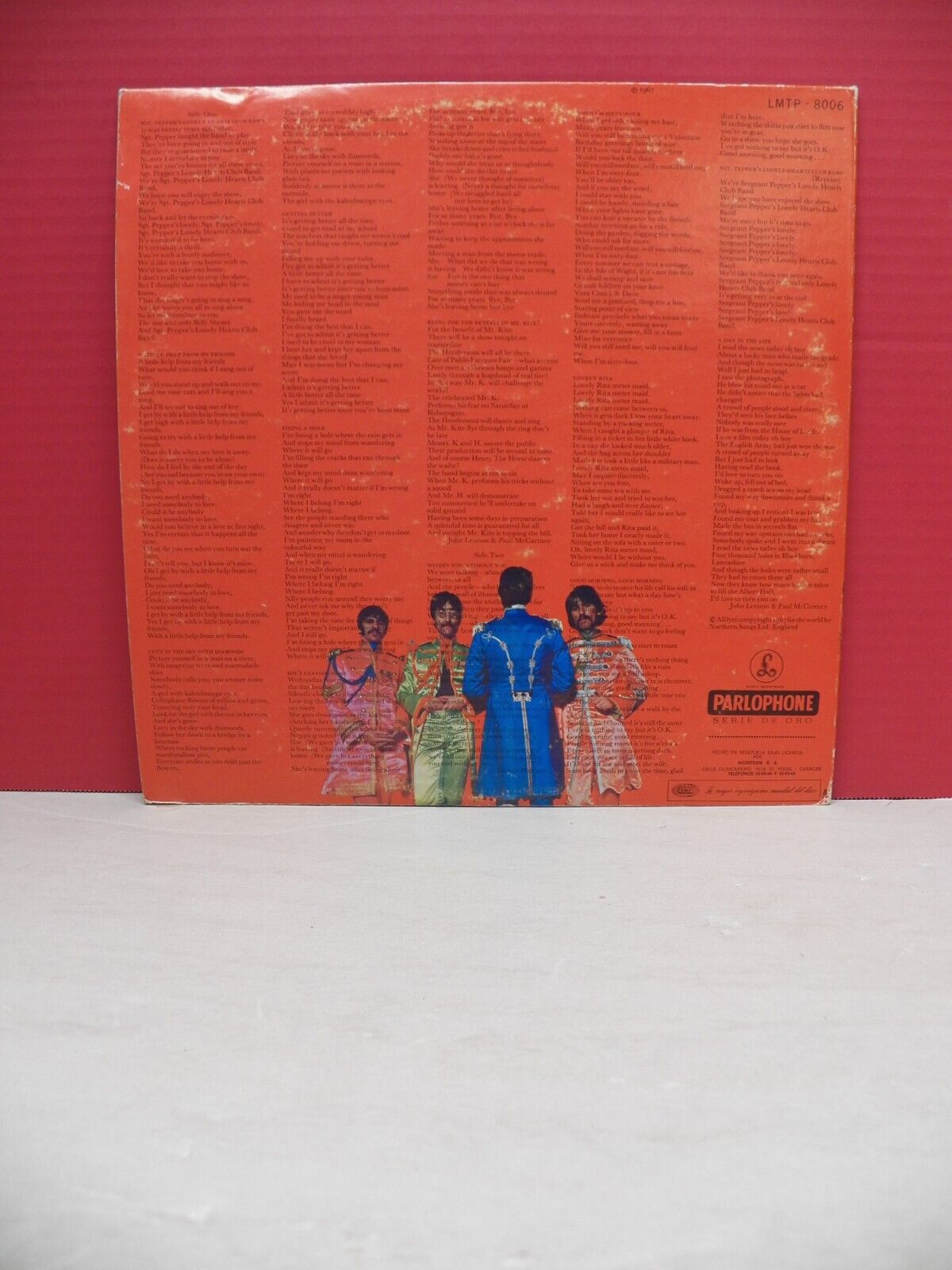 12" LP VG+ The Beatles Sgt. Pepper's Lonely Hearts Club Band 1967 Import Stereo 12" LP VG+ The Beatles Sgt. Pepper's Lonely Hearts Club Band 1967 Import Stereo