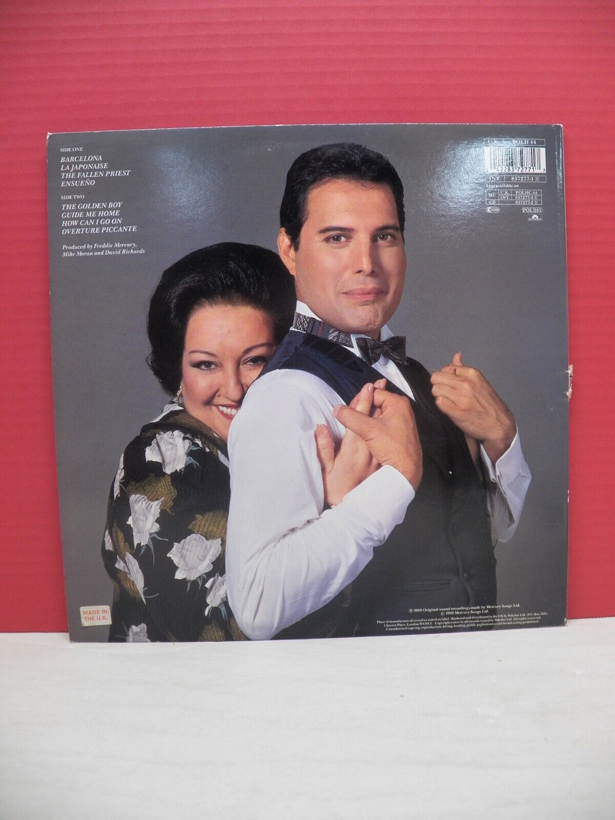 12" LP EX Freddie Mercury/Montserrat Caballe Barcelona 1988 Polydor UK Import 12" LP EX Freddie Mercury/Montserrat Caballe Barcelona 1988 Polydor UK Import