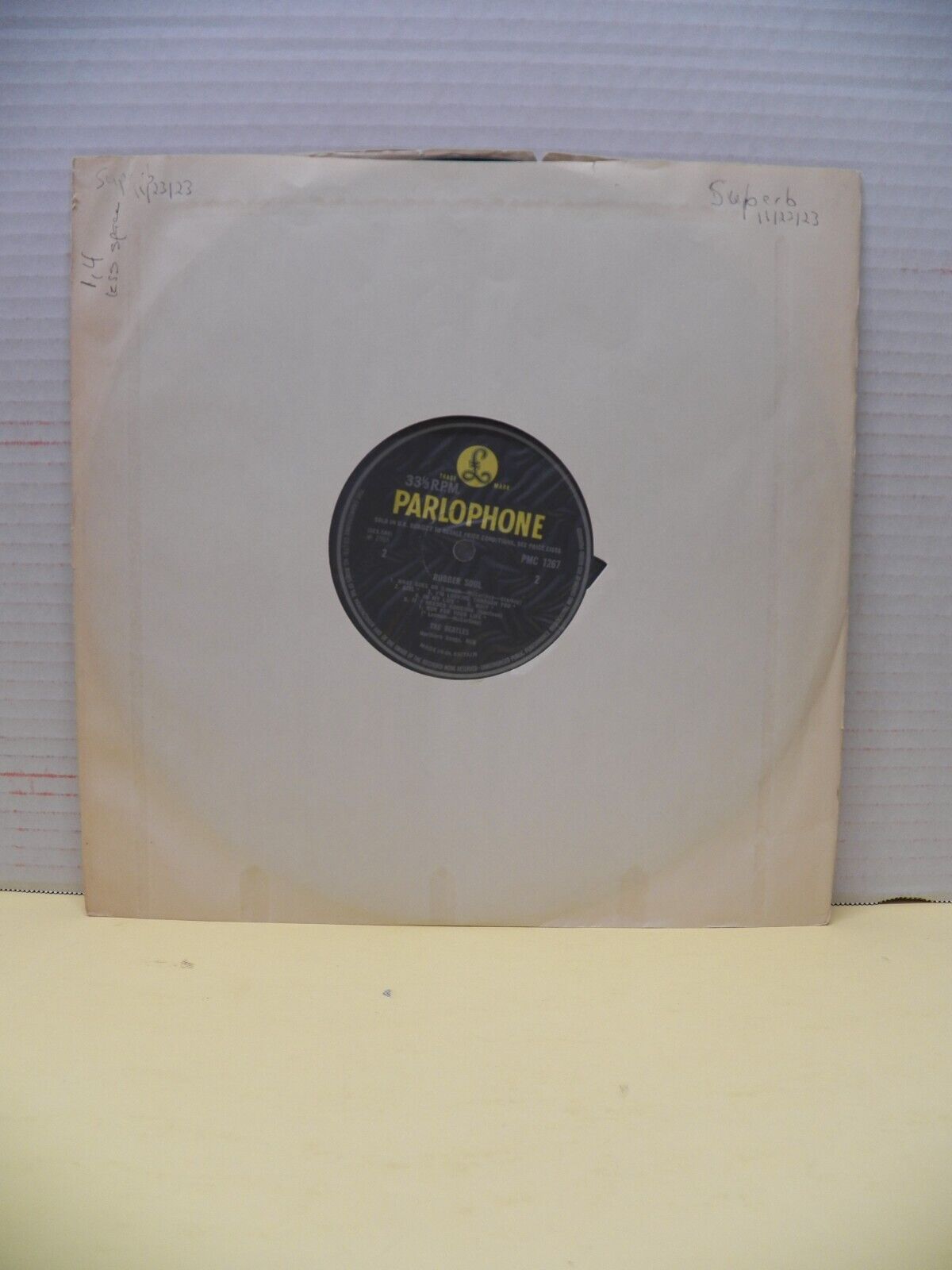 12" LP VG+ The Beatles Rubber Soul 1965 Parlophone UK Import Mono San Serif Font 12" LP VG+ The Beatles Rubber Soul 1965 Parlophone UK Import Mono San Serif Font