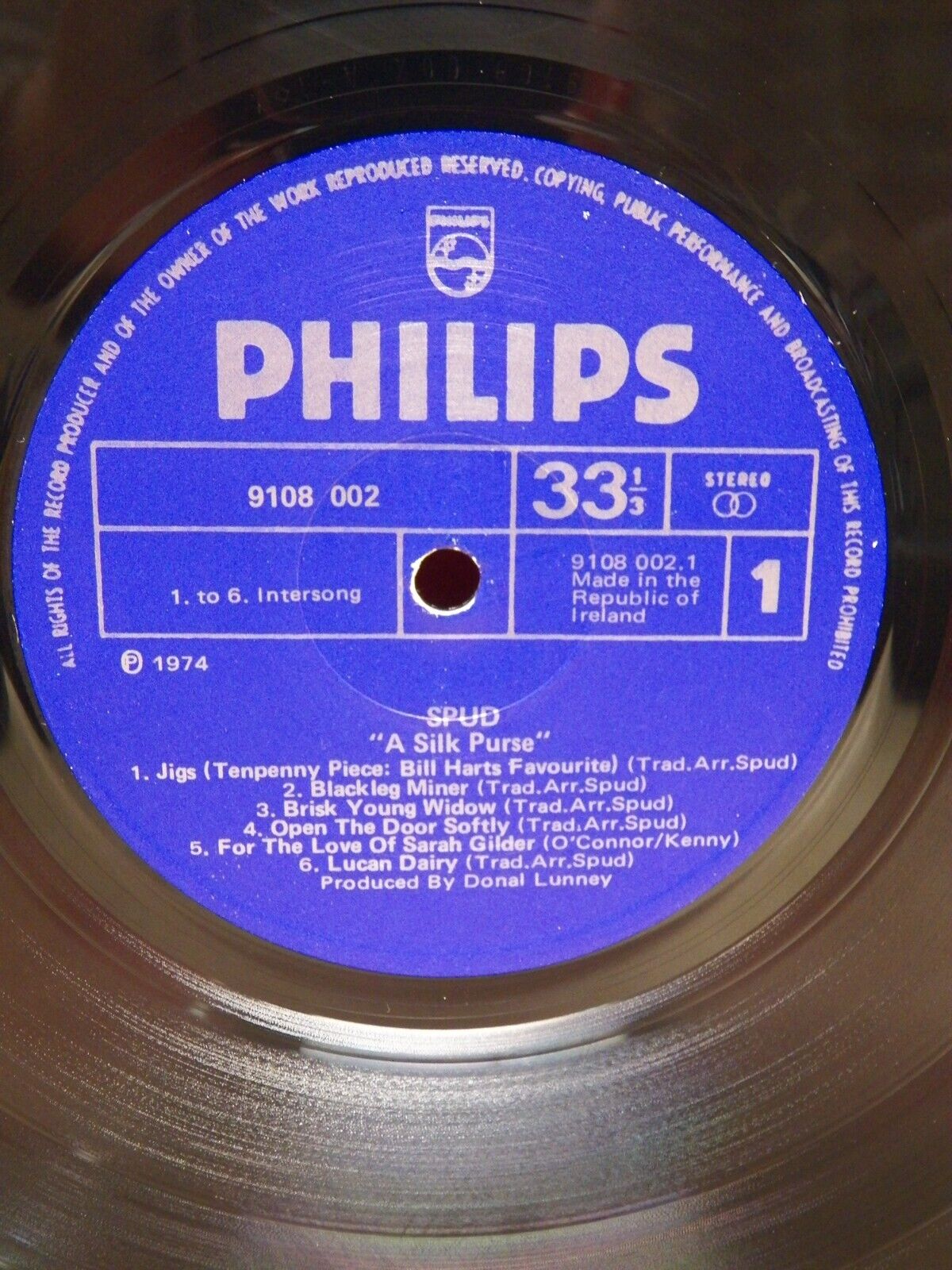 12" LP VG++/EX Spud A Silk Purse 1975 Philips Ireland Import 9108 002 12" LP VG++/EX Spud A Silk Purse 1975 Philips Ireland Import 9108 002