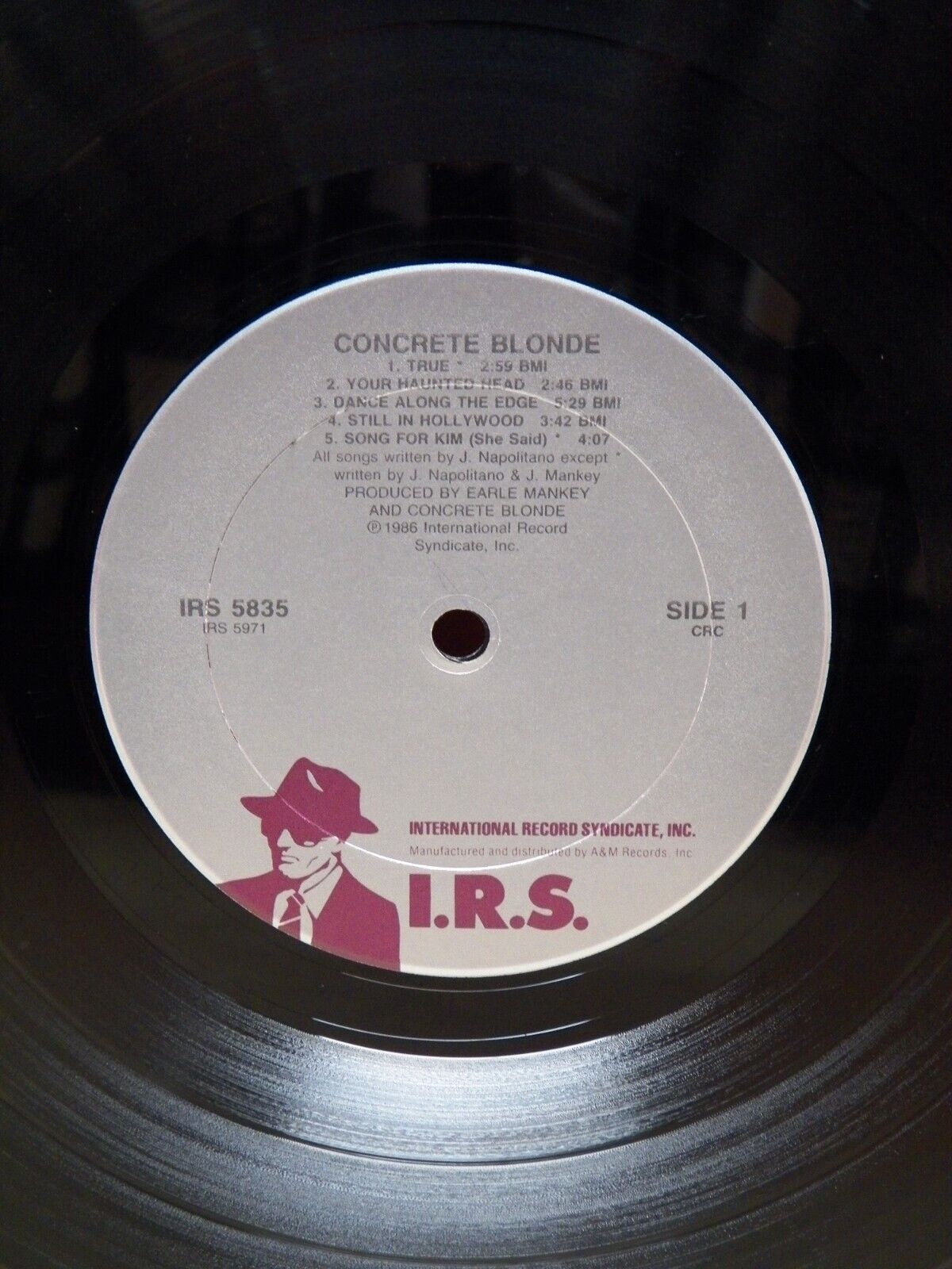 12" LP EX Concrete Blonde Concrete Blonde 1986 I.R.S. Records CRC IRS--5835 12" LP EX Concrete Blonde Concrete Blonde 1986 I.R.S. Records CRC IRS--5835