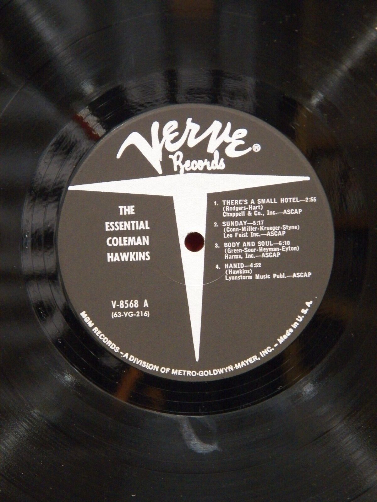 12" LP EX Coleman Hawkins The Essential Coleman Hawkins 1964 Verve Mono Promo 12" LP EX Coleman Hawkins The Essential Coleman Hawkins 1964 Verve Mono Promo