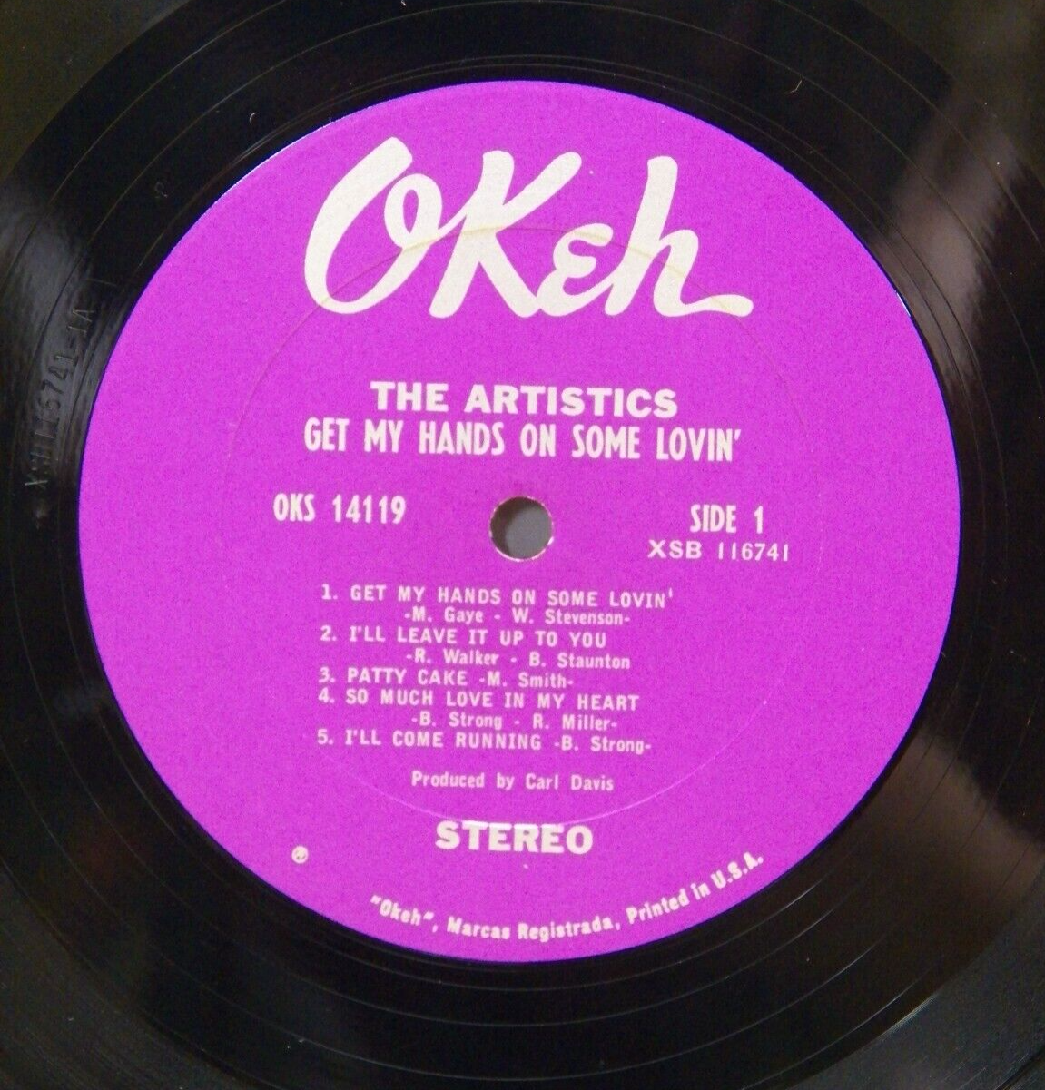 12" LP VG++ The Artistics Get My Hands On Some Lovin' 1967 OKeh Stereo 12" LP VG++ The Artistics Get My Hands On Some Lovin' 1967 OKeh Stereo