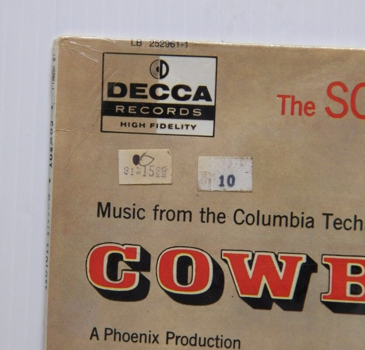 Sealed 12" LP George Duning Cowboy (The Sound Track Album) 1986 Decca Import Sealed 12" LP George Duning Cowboy (The Sound Track Album) 1986 Decca Import