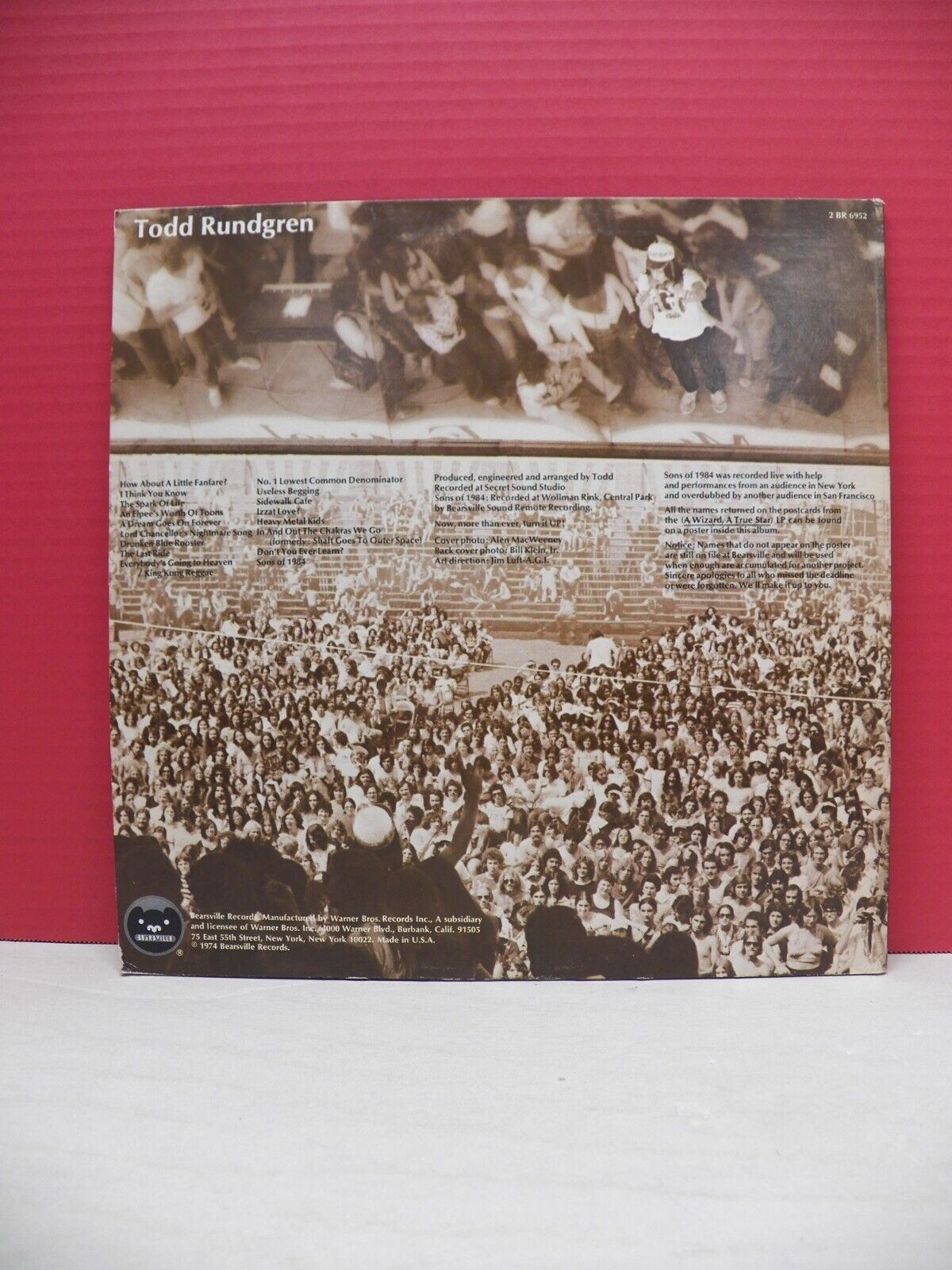 12" 2xLP M- Todd Rundgren Todd 1974 Bearsville Records Deluxe w/ Poster Promo 12" 2xLP M- Todd Rundgren Todd 1974 Bearsville Records Deluxe w/ Poster Promo