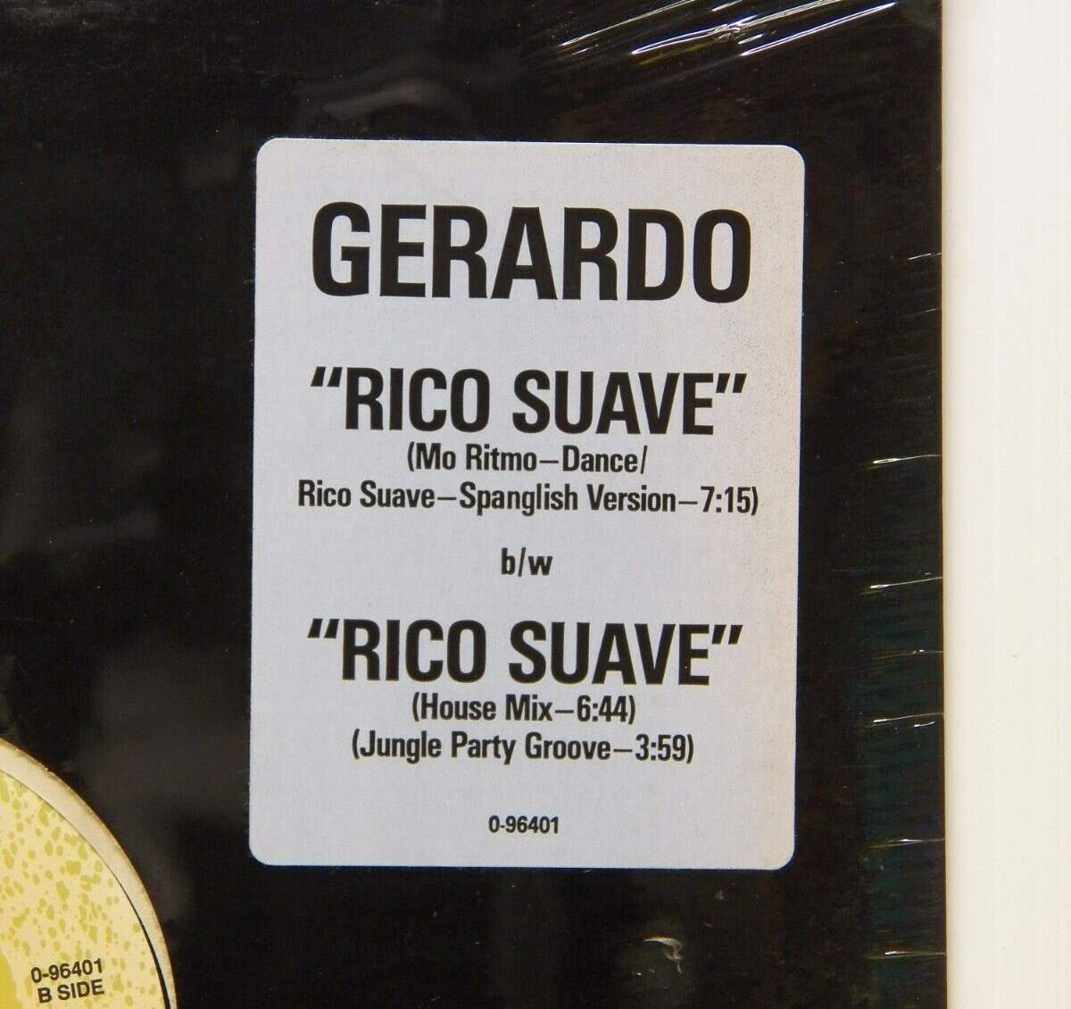 Sealed 12" Single Gerardo Rico Suave 1991 Interscope Records 0-96401 Sealed 12" Single Gerardo Rico Suave 1991 Interscope Records 0-96401