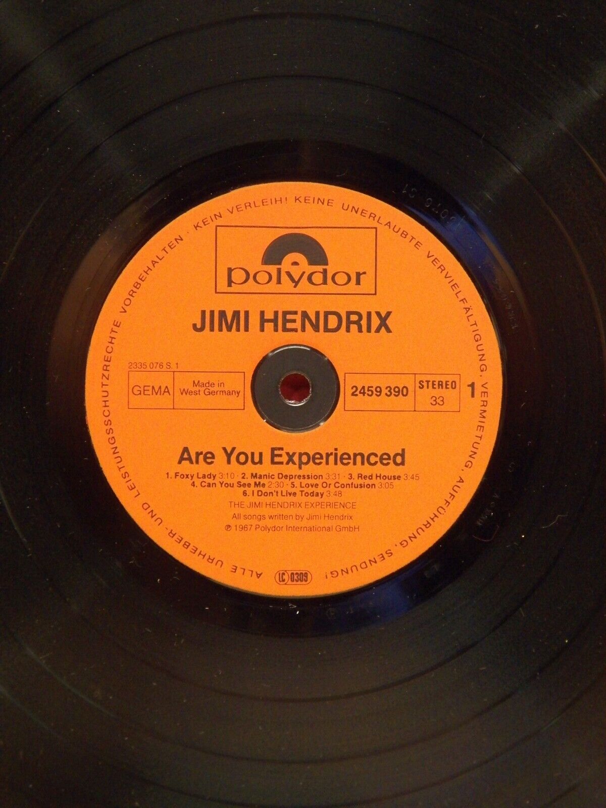 12" LP NM Jimi Hendrix Are You Experienced 1980 Polydor Reissue Germany Import 12" LP NM Jimi Hendrix Are You Experienced 1980 Polydor Reissue Germany Import