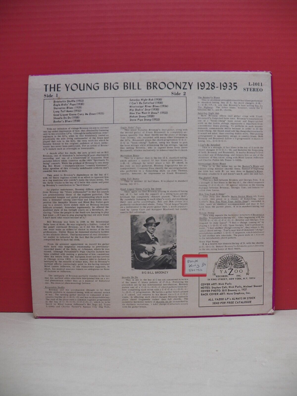12" LP EX Big Bill Broonzy The Young Big Bill Broonzy 1928-1936 1968 Yazoo 12" LP EX Big Bill Broonzy The Young Big Bill Broonzy 1928-1936 1968 Yazoo